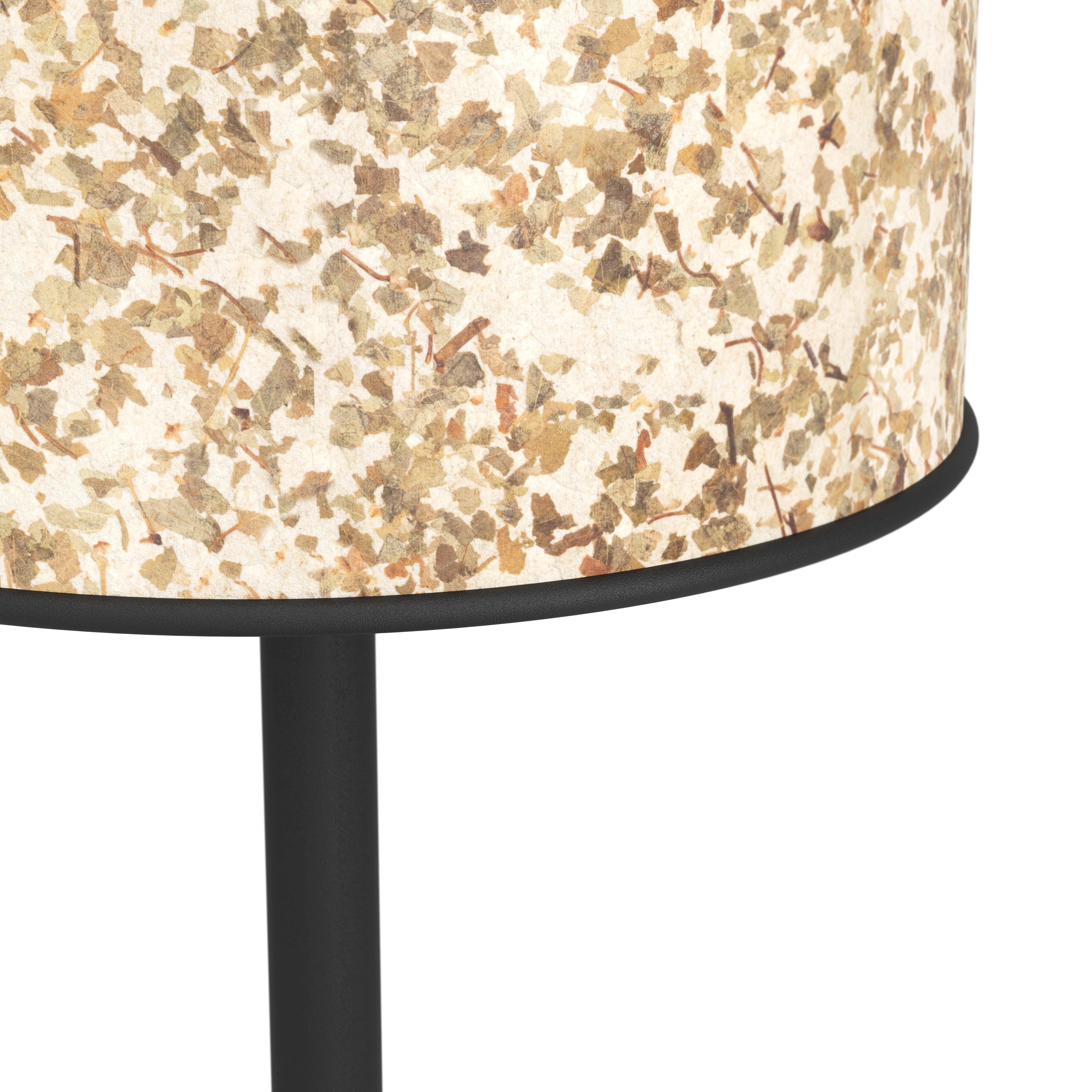 eglo butterburn black metal birch leave fabric table lamp Kitchen Lighting Close Up