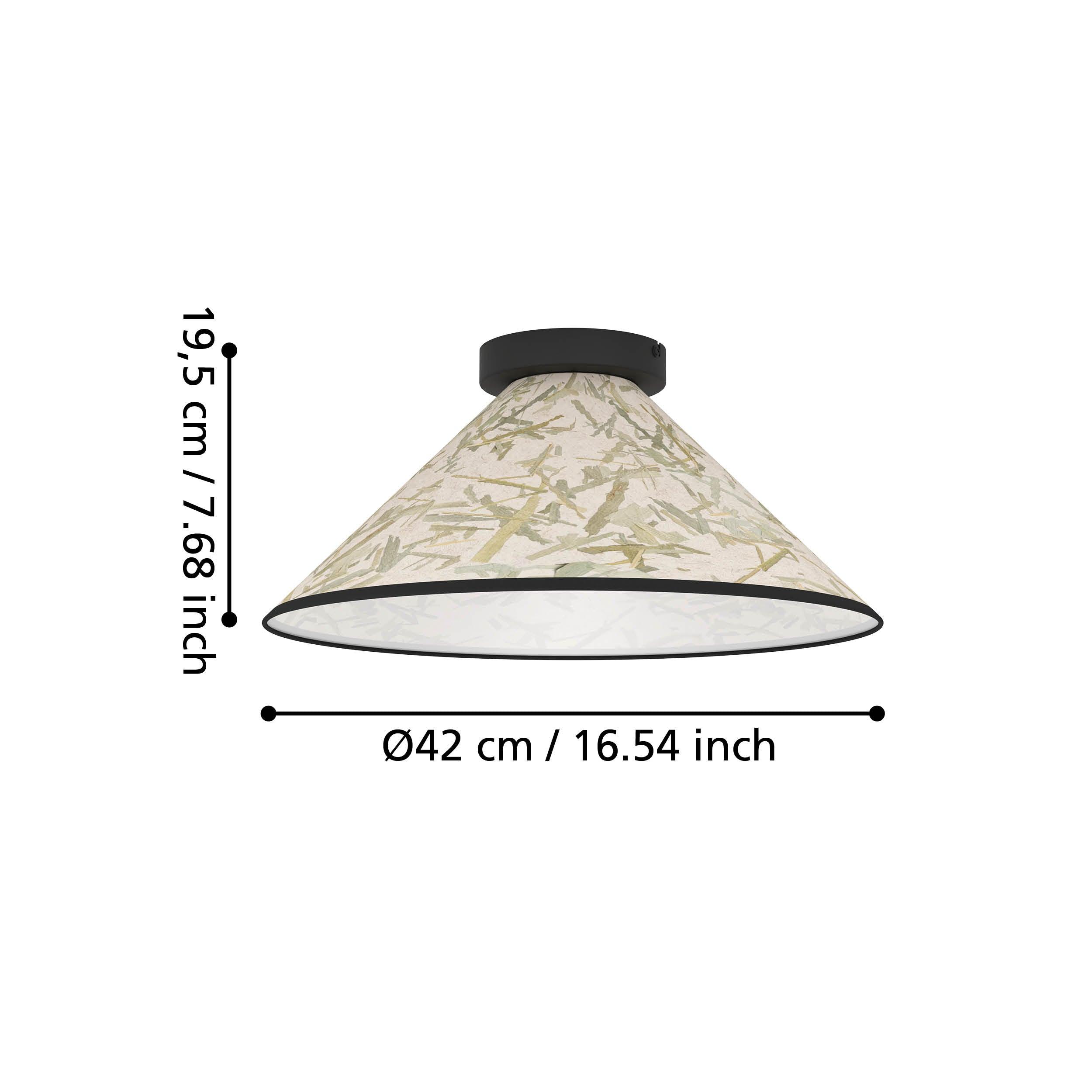 eglo oxpark flush bamboo leave design ceiling shade kitchen lighting