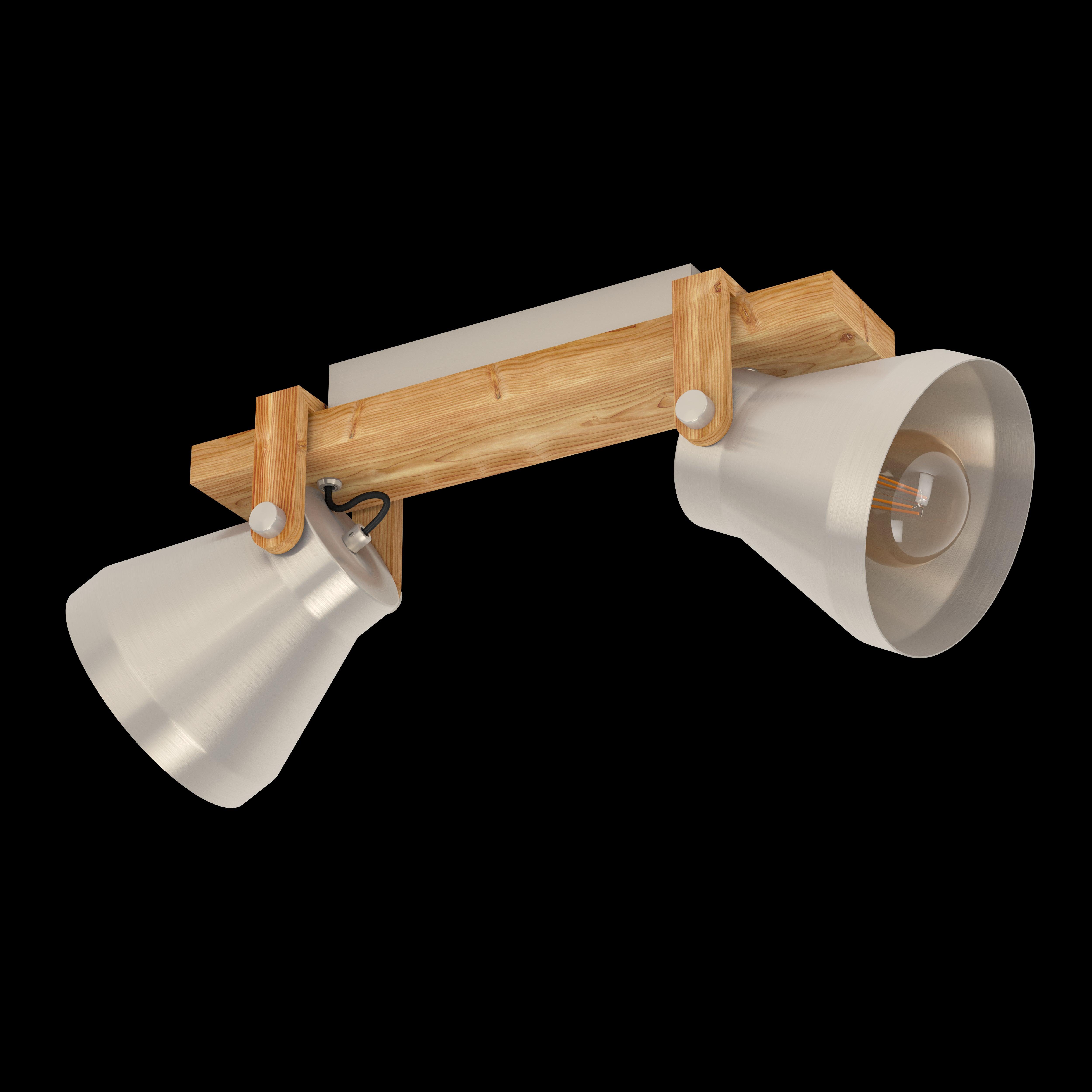 eglo cawton wood silver 2 light bar spotlight Kitchen Lighting Close Up