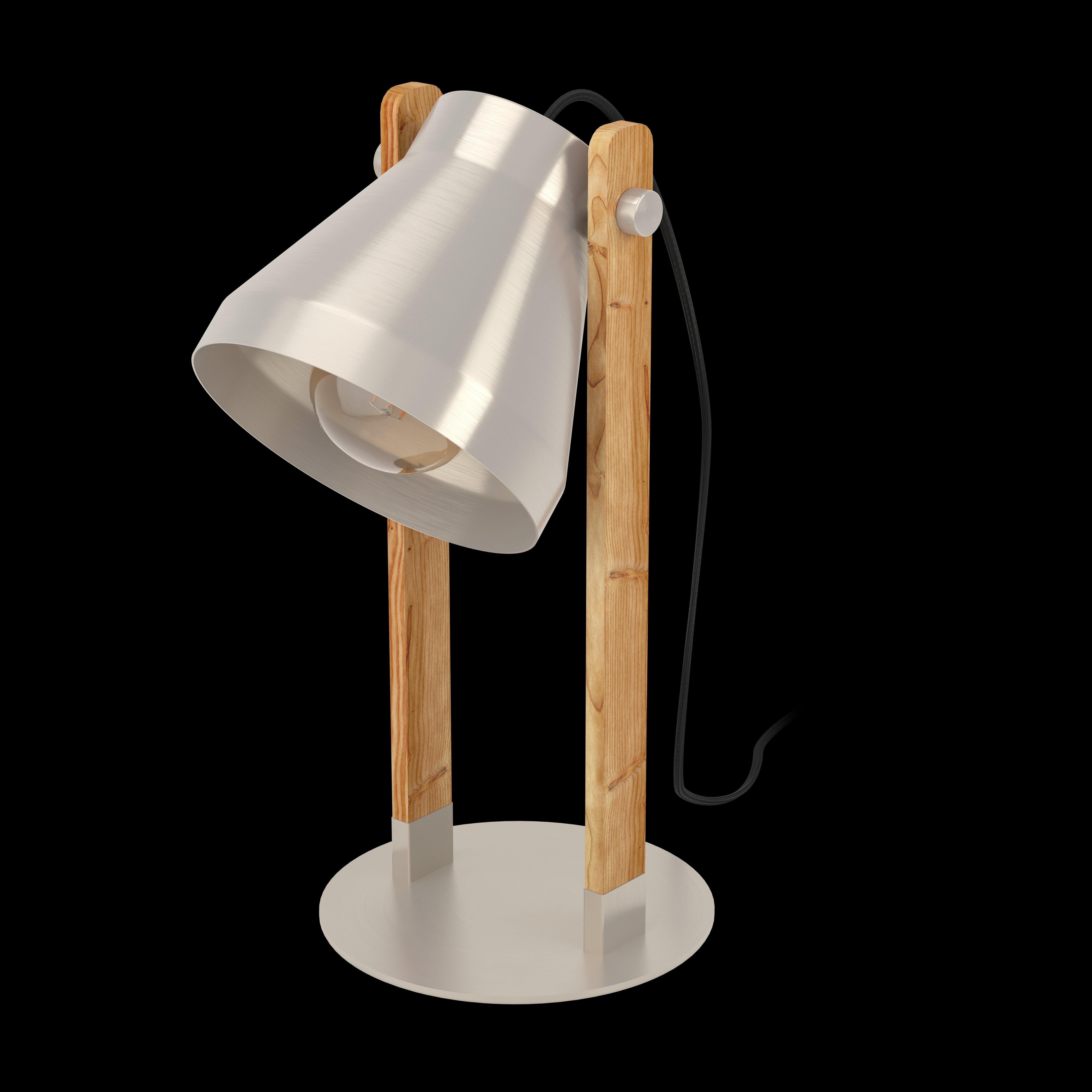 eglo cawton rustic wood steel table lamp living room image