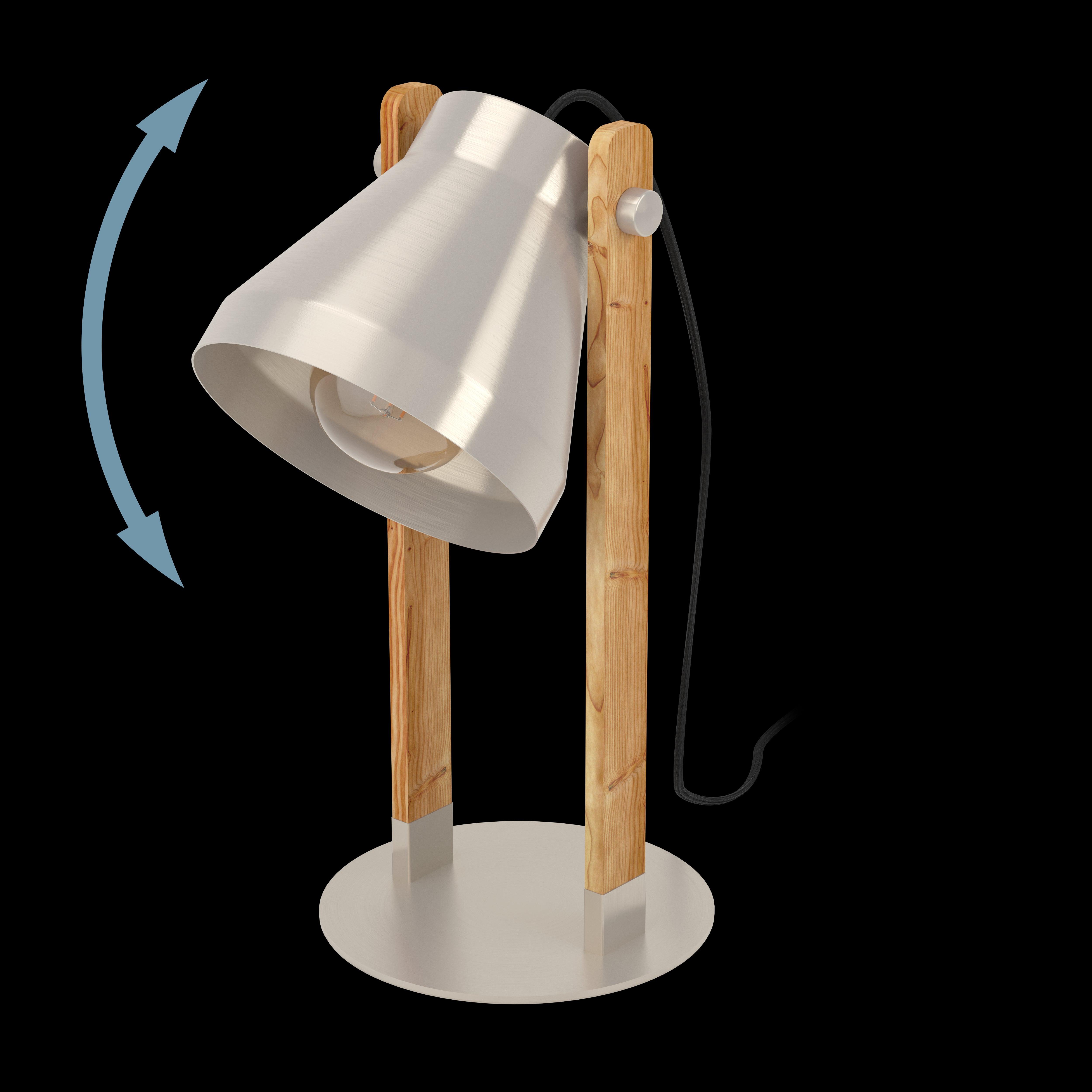 eglo cawton rustic wood steel table lamp kitchen lighting