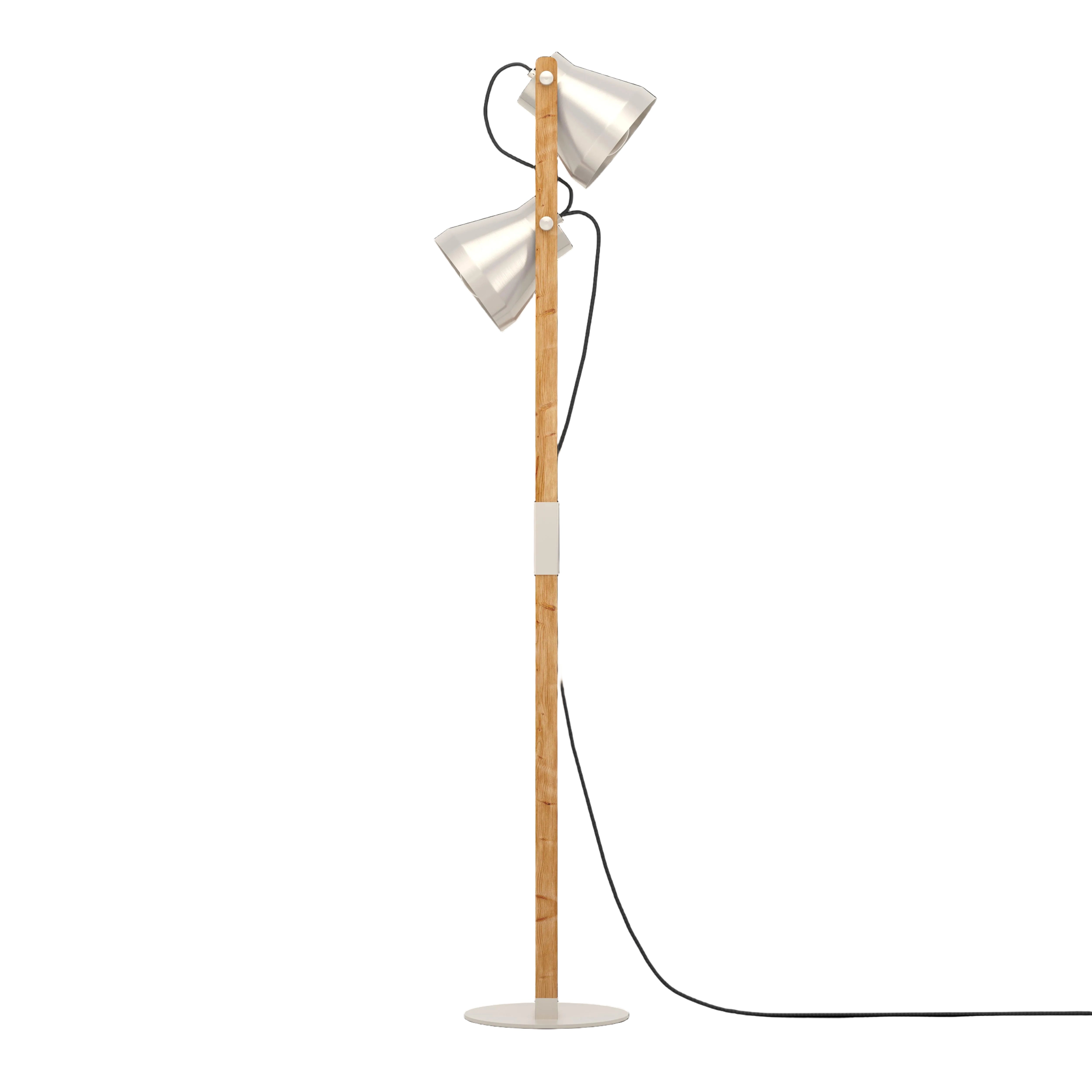 eglo cawton rustic wood steel 2 light floor lamp living room image