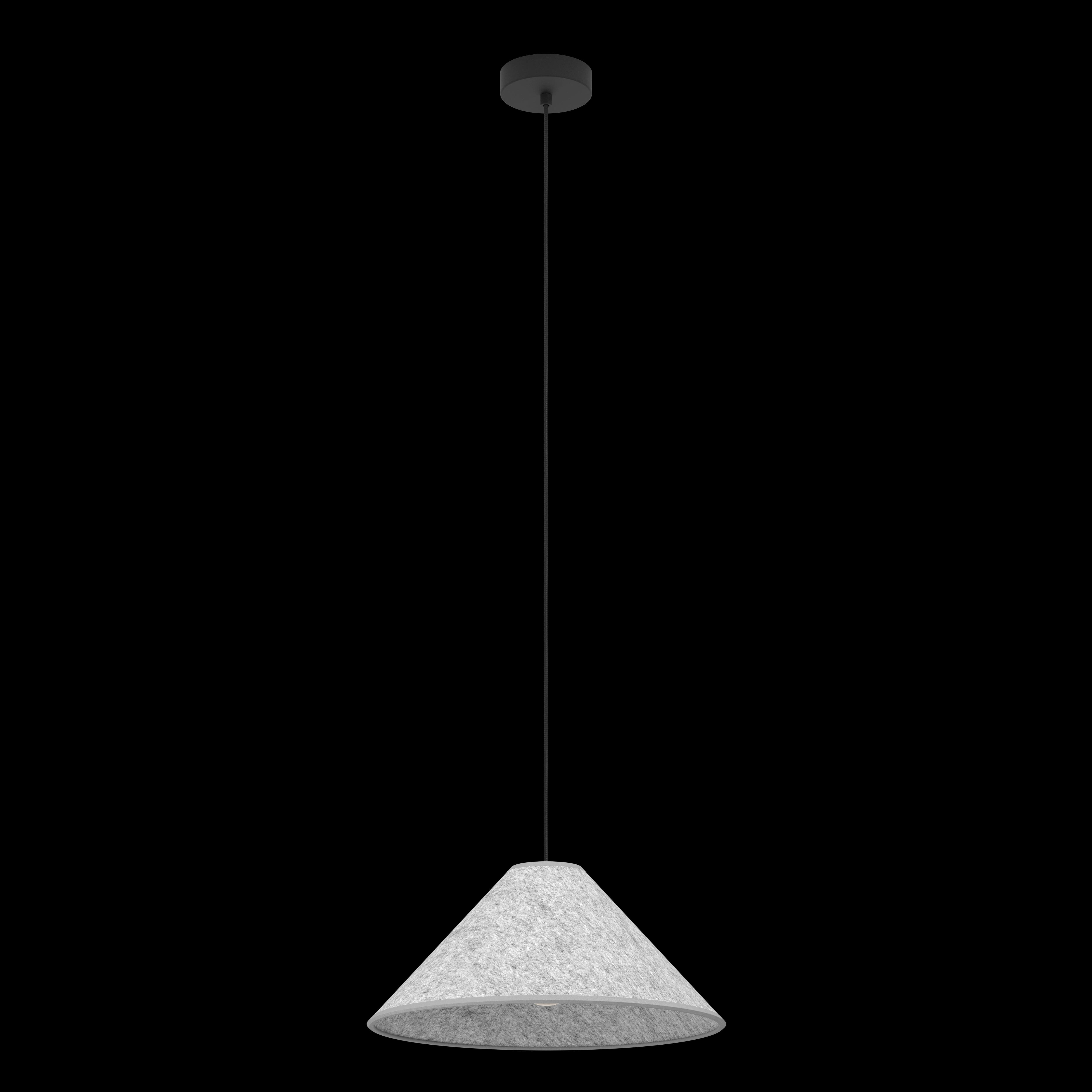 eglo alsager grey felt conical ceiling pendant living room image