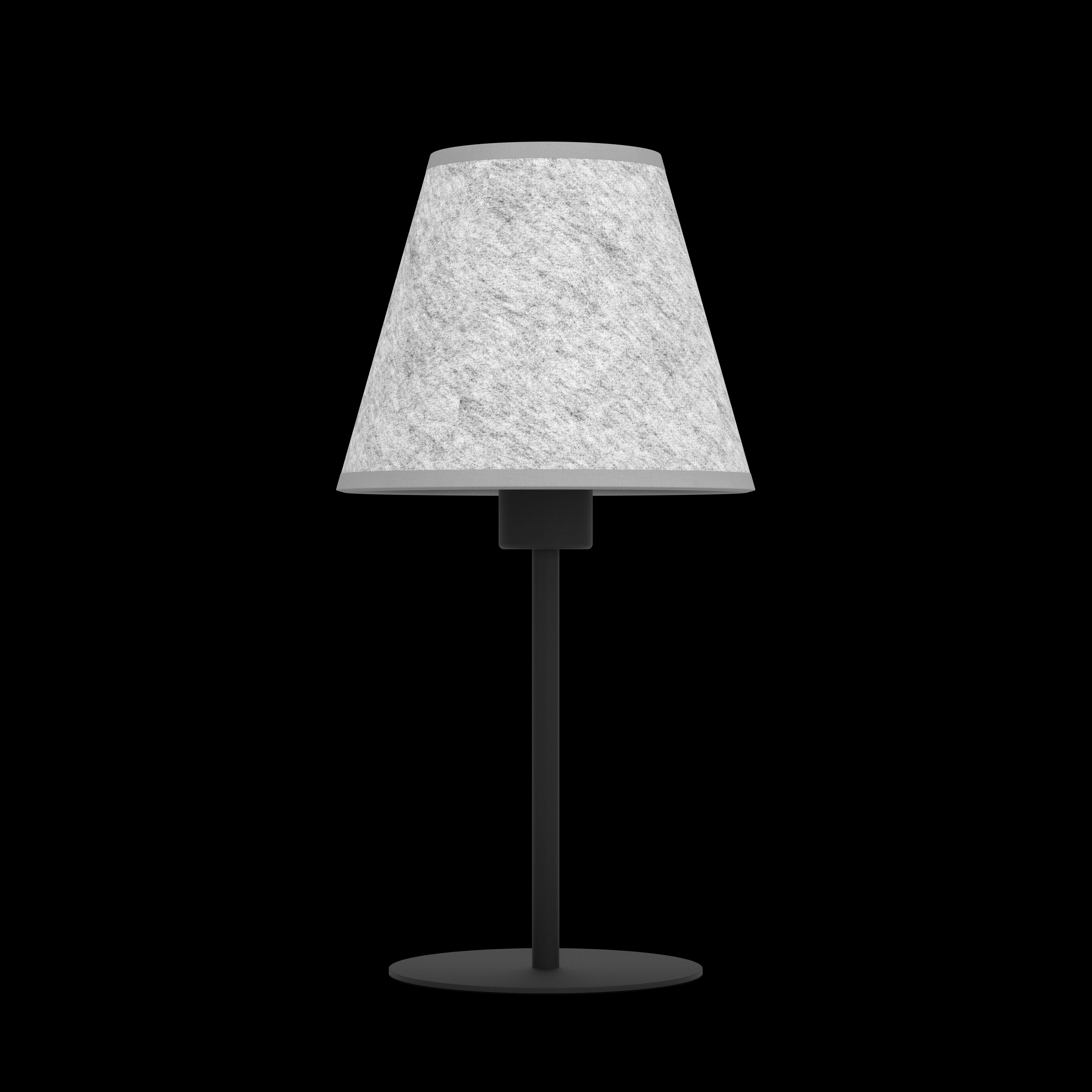 eglo alsager black table lamp grey felt shade living room image