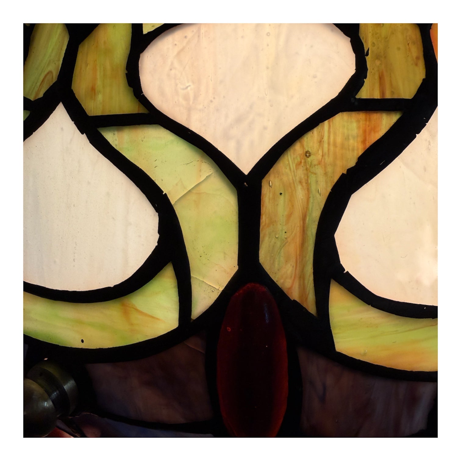 Oberon Inverted Tiffany Ceiling Light-cracked-110326