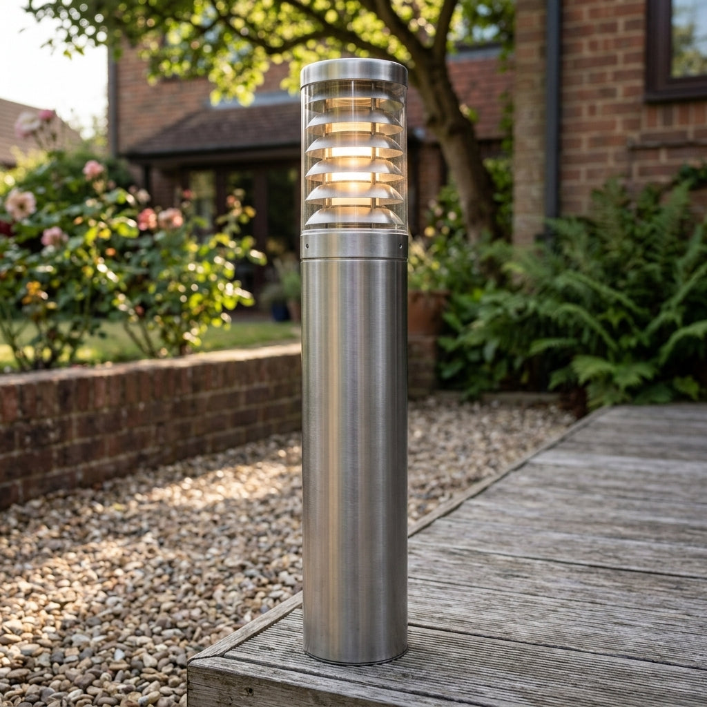Oaks Titanio Stainless Steel Outdoor Bollard Light
