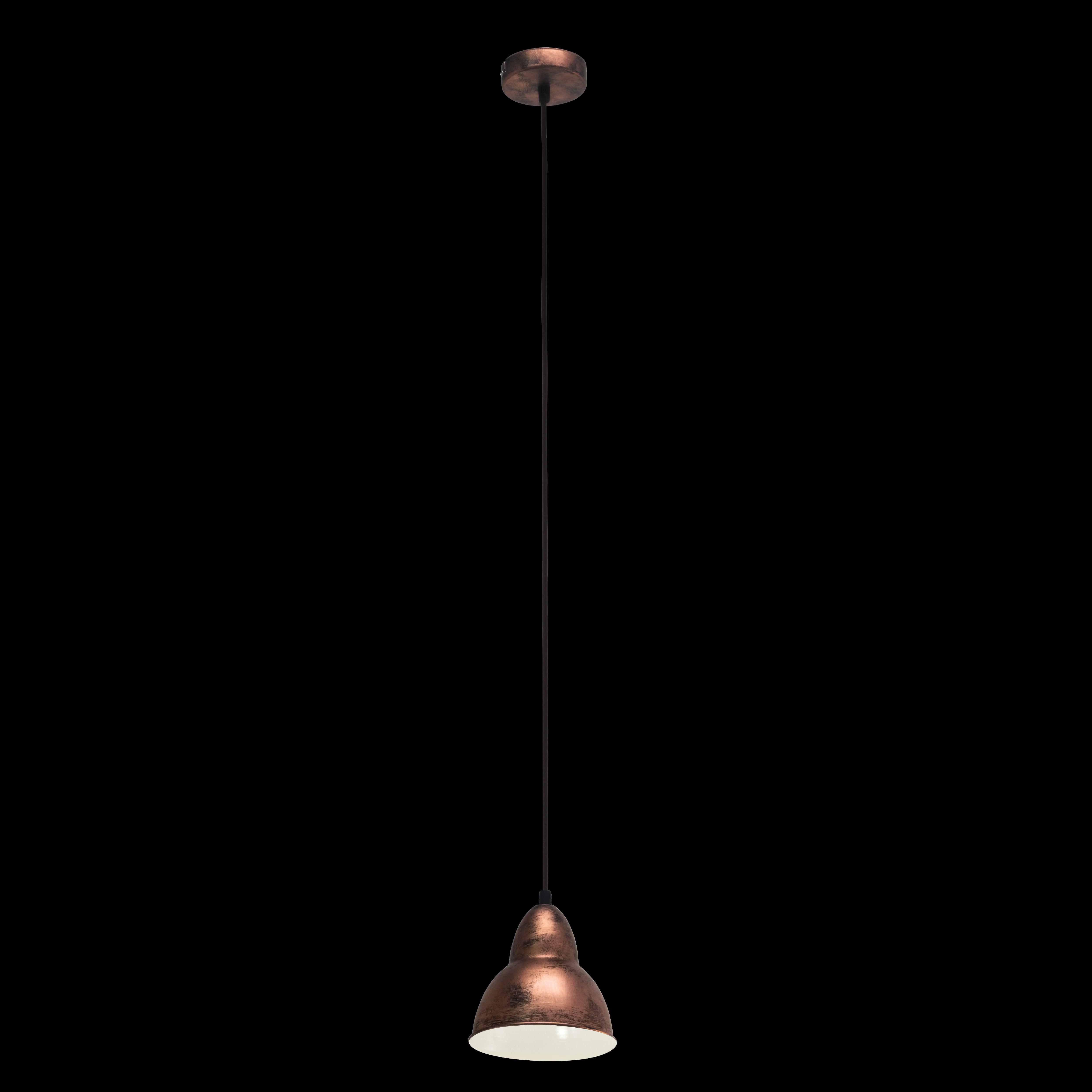 eglo truro conical copper ceiling pendant