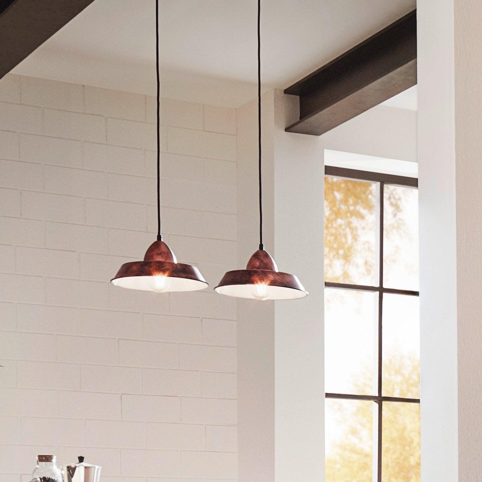 eglo auckland conical metal antique copper ceiling pendant