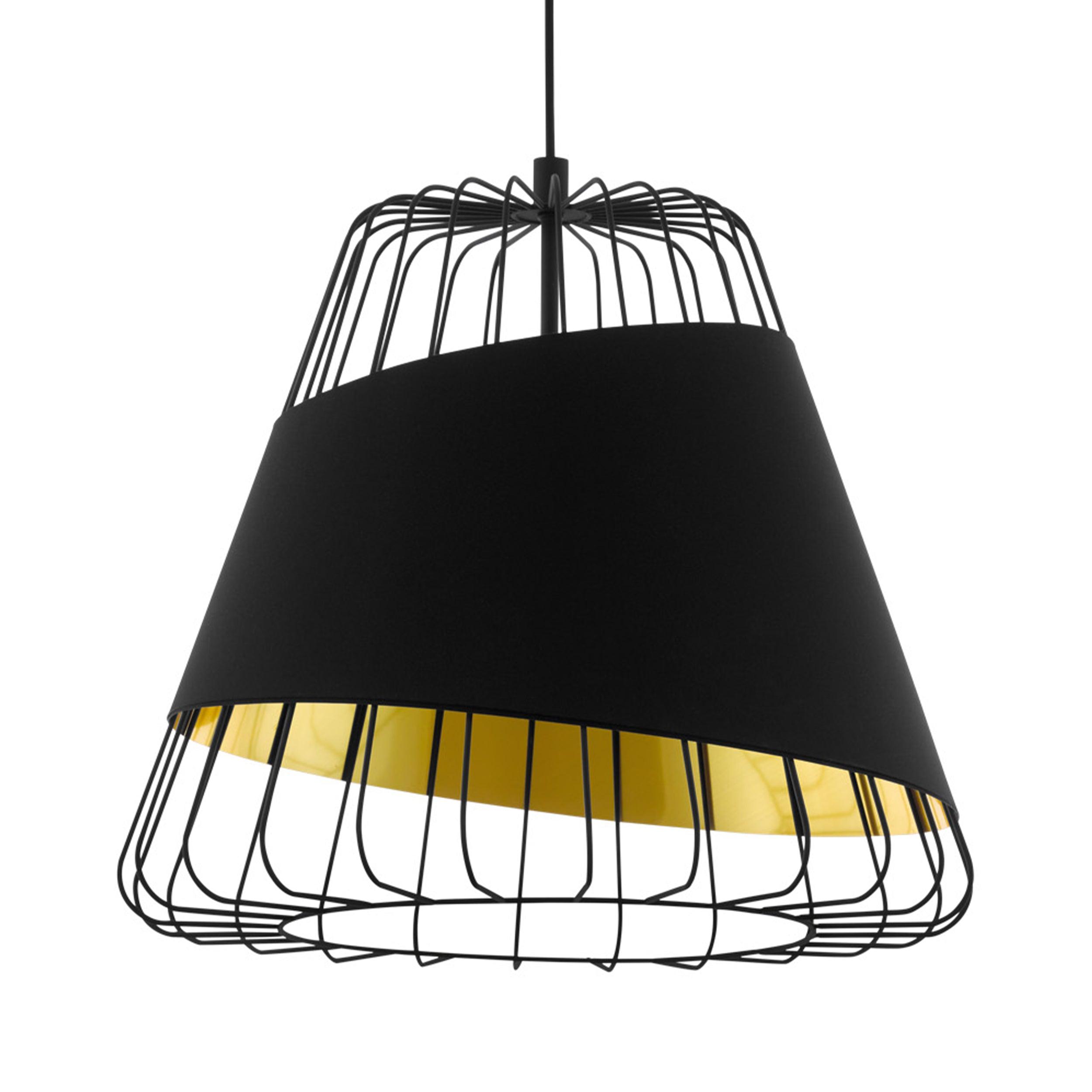 eglo austell black wire framed ceiling pendant Kitchen Lighting Close Up