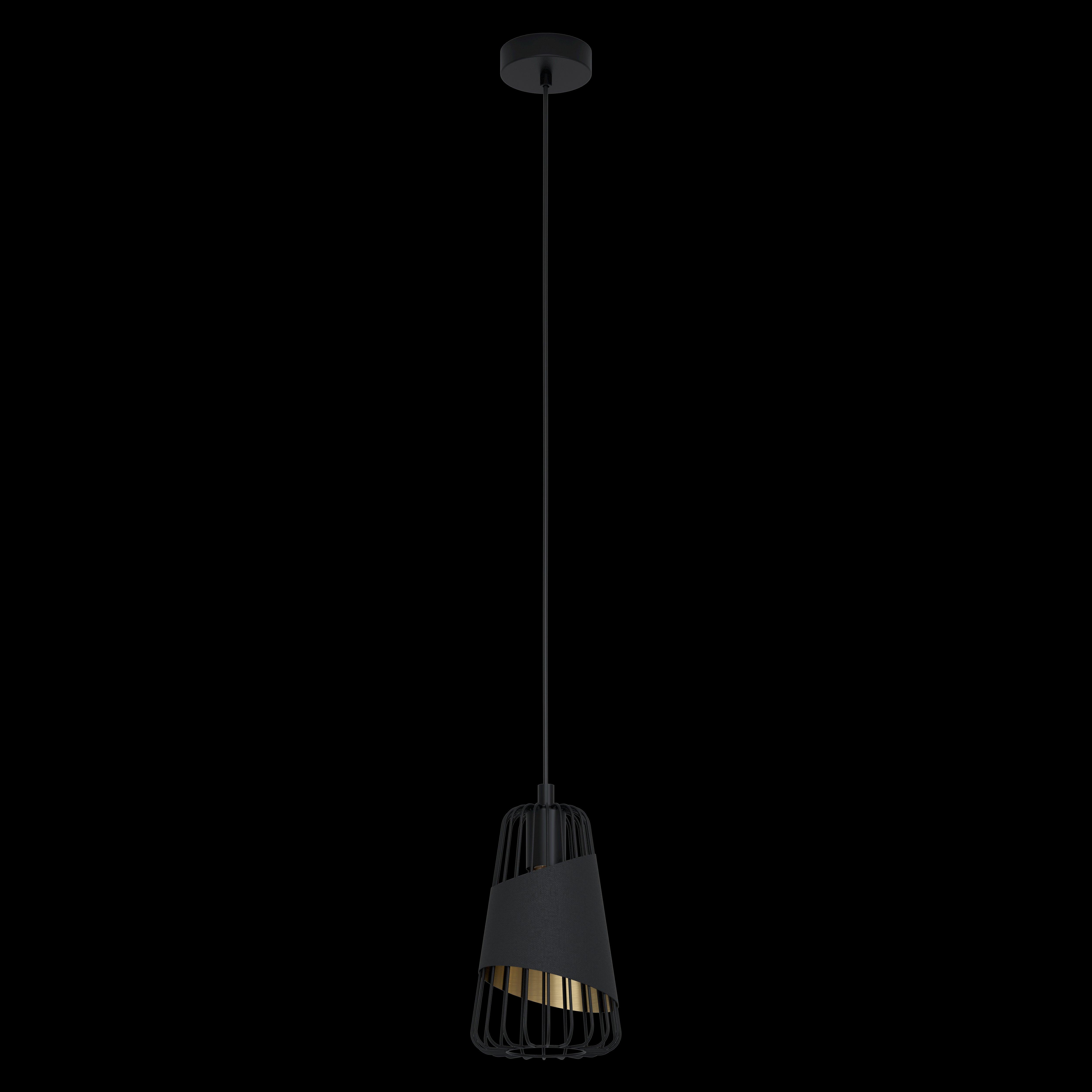 eglo austell black gold lined wire framed ceiling pendant living room image
