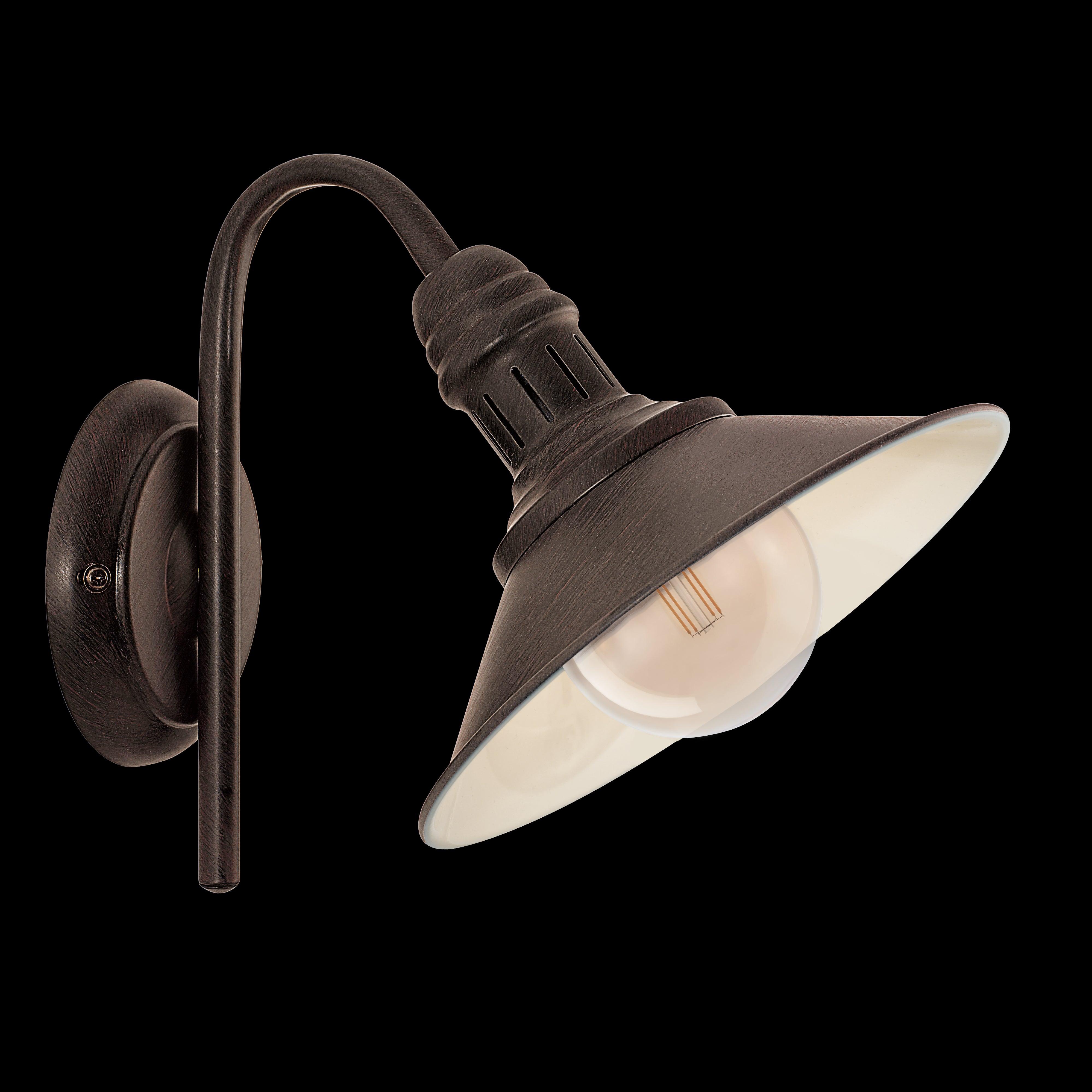 eglo stockbury antique brown wall light living room image