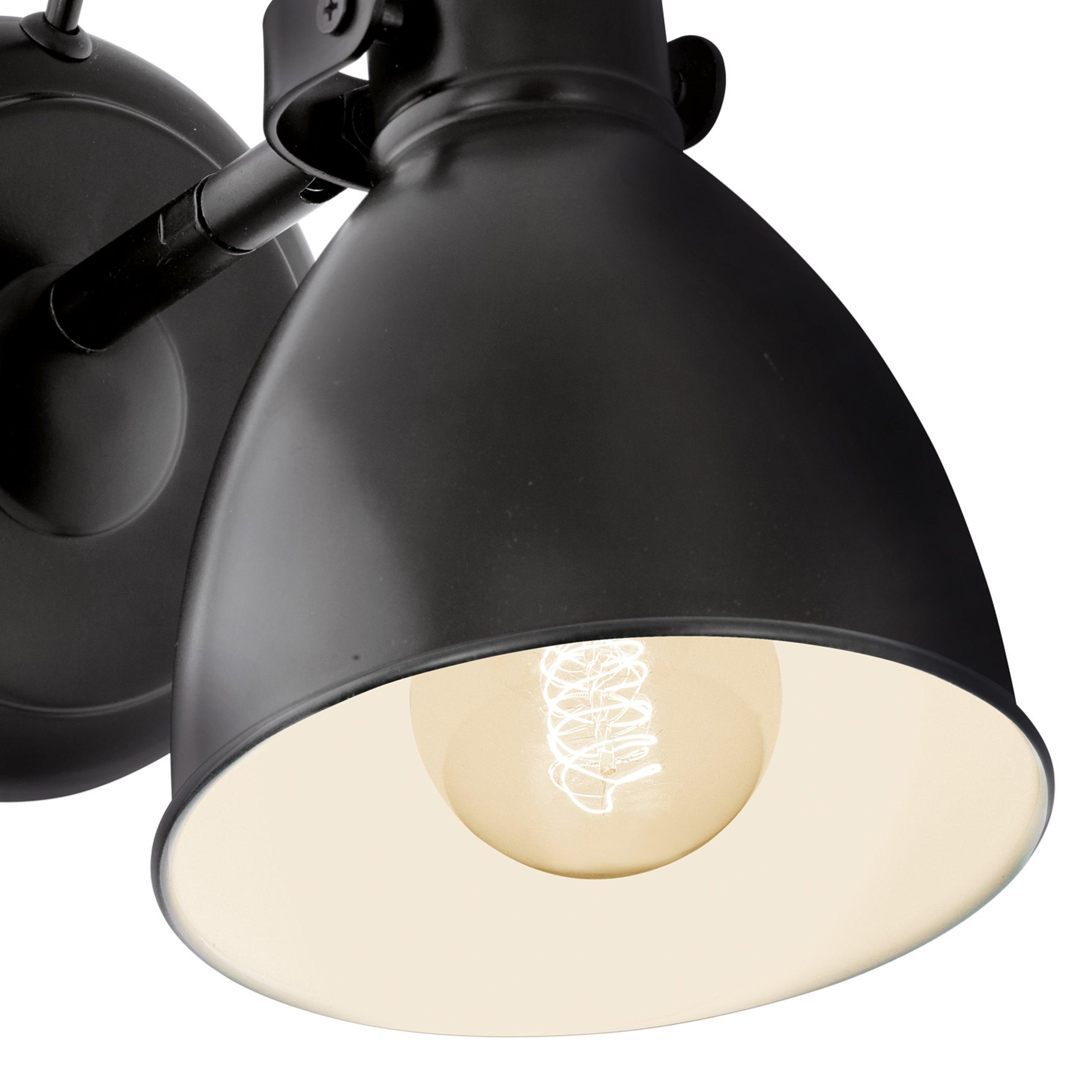 eglo priddy black adjustable spot wall light Kitchen Lighting Close Up