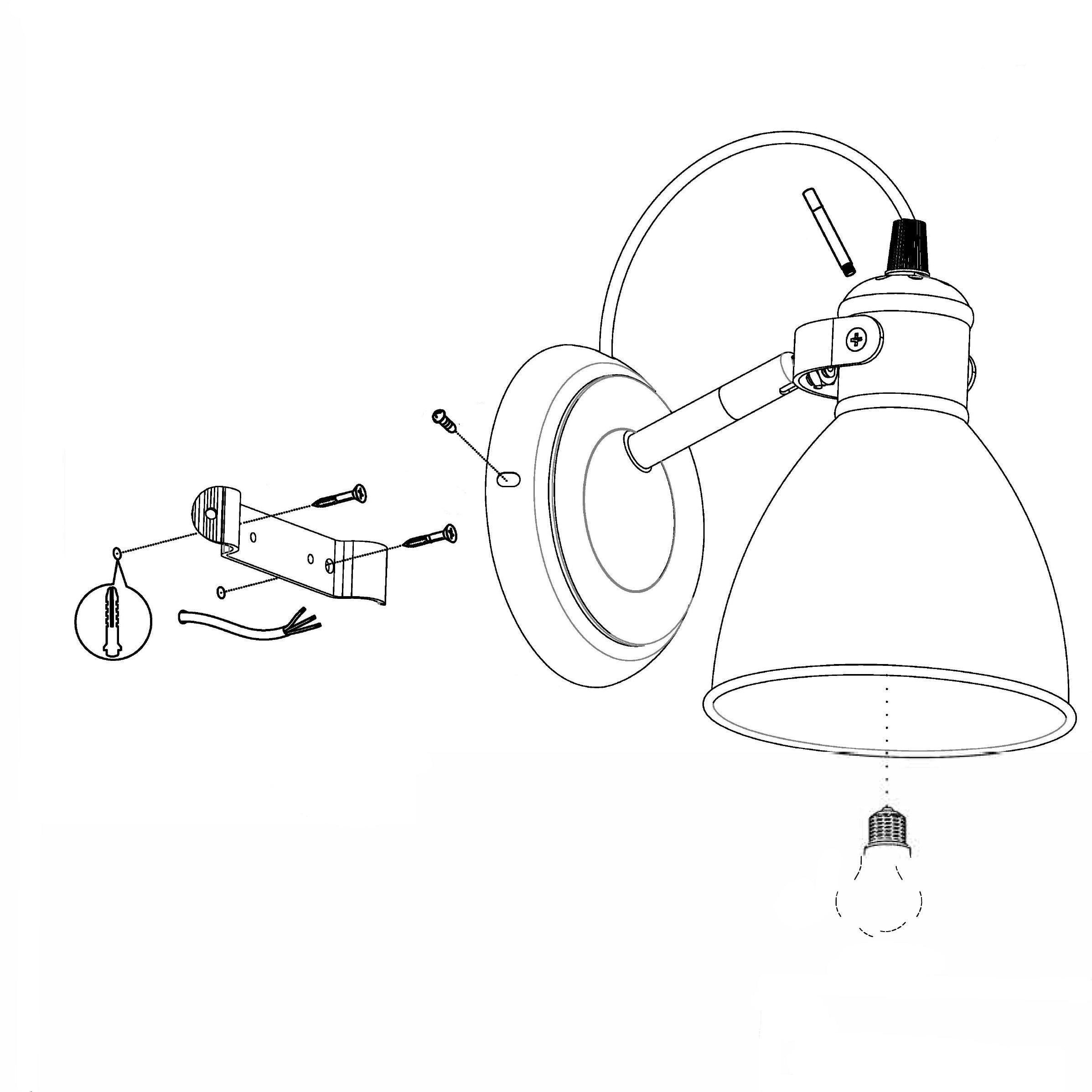 eglo priddy black adjustable spot wall light hallway lighting