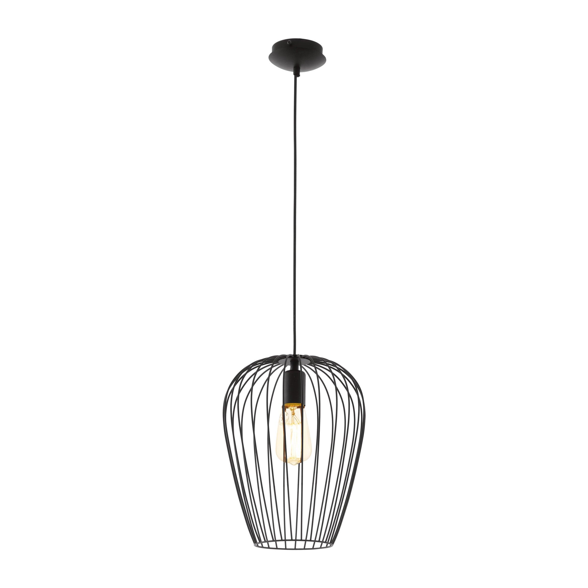 eglo newtown black wire oval ceiling pendant living room image