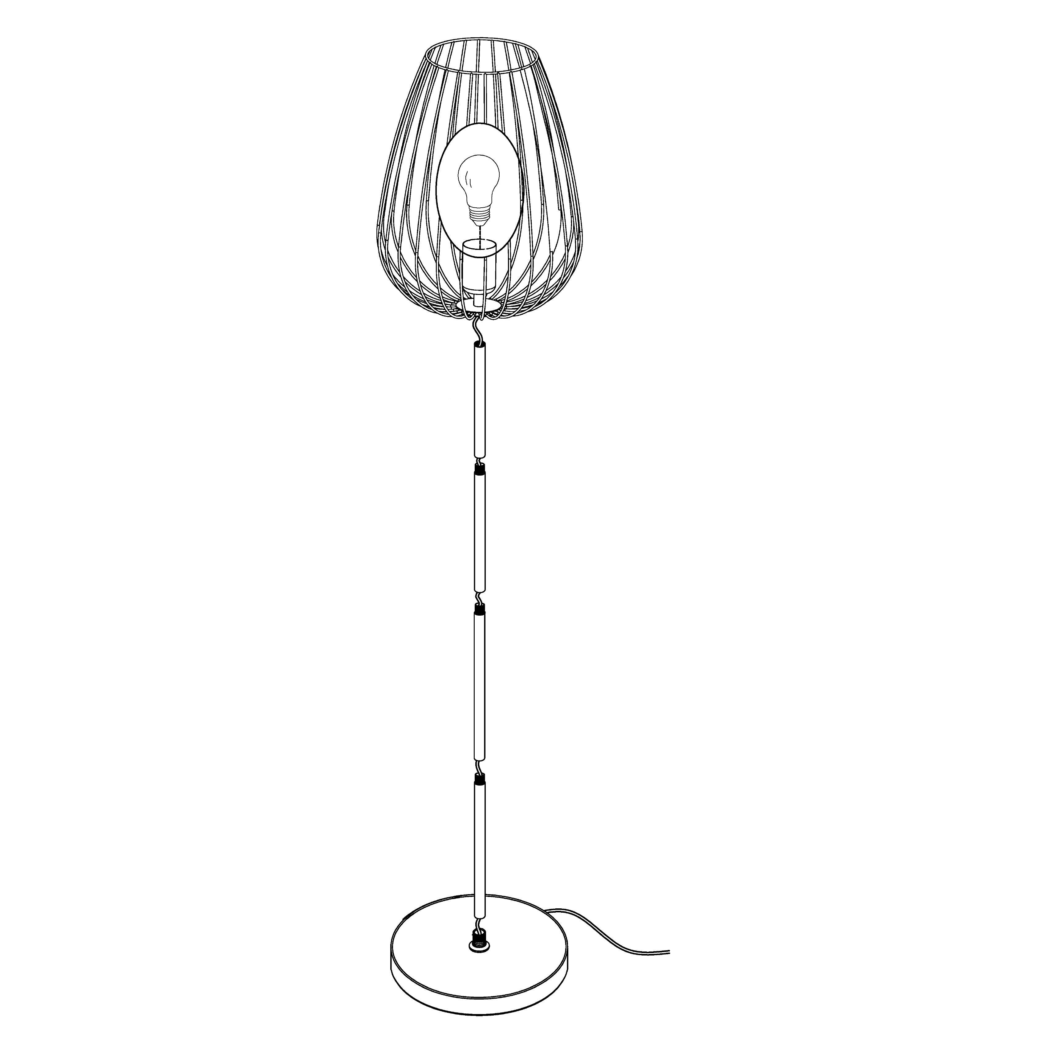 eglo newtown black floor lamp with wire lampshade kitchen lighting