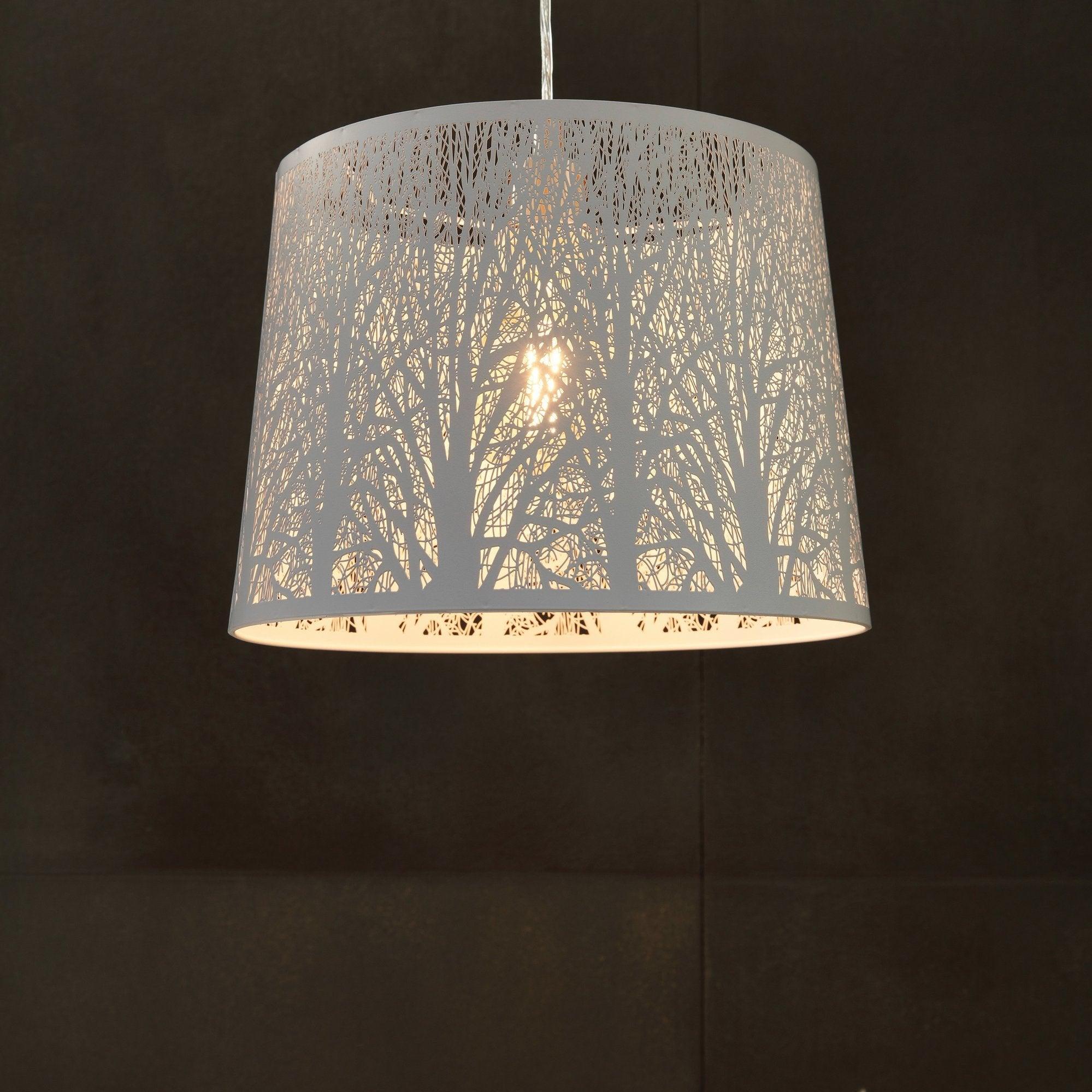 eglo hambleton tree pattern white metal ceiling pendant