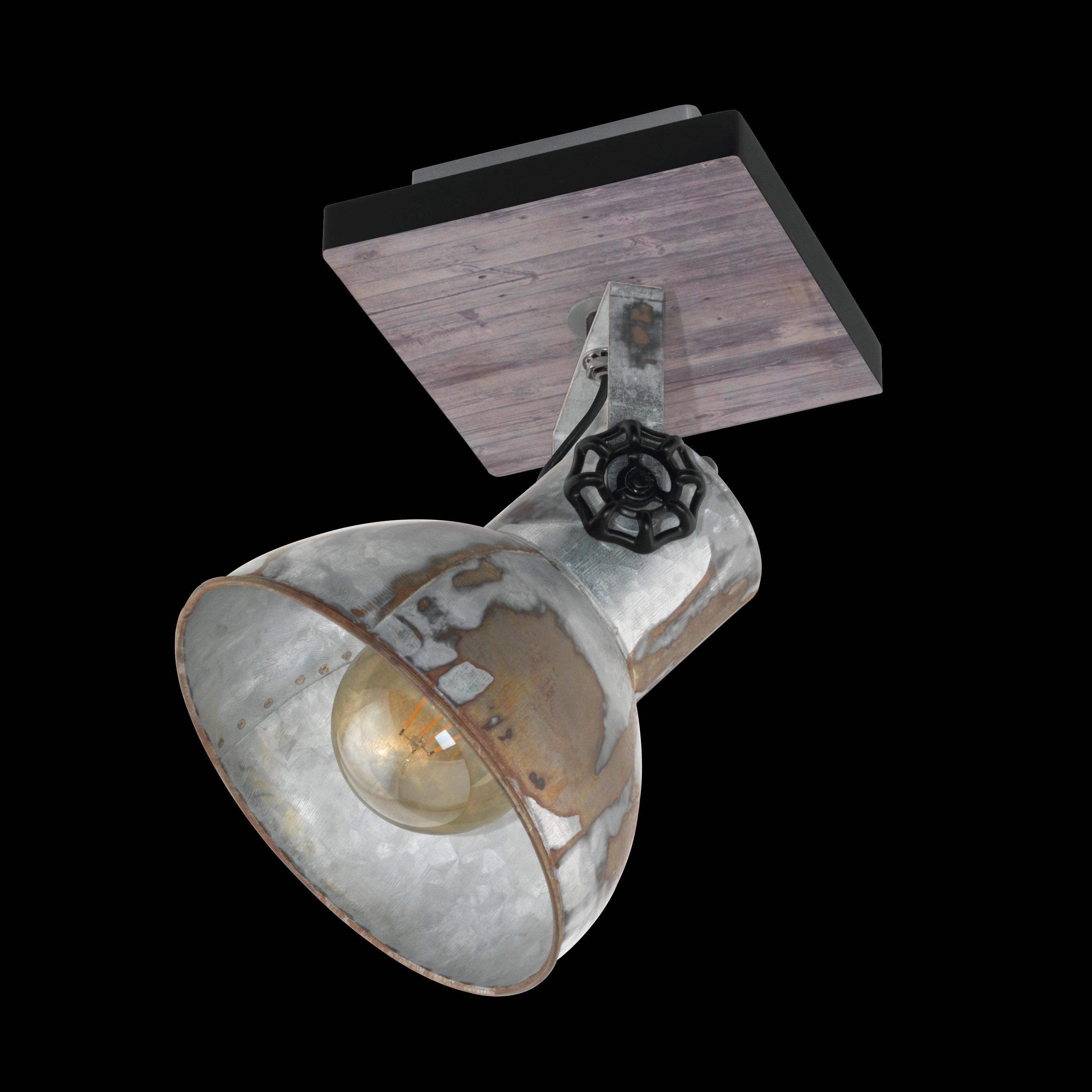 eglo barnstaple wood distressed steel wall spotlight kitchen lighting