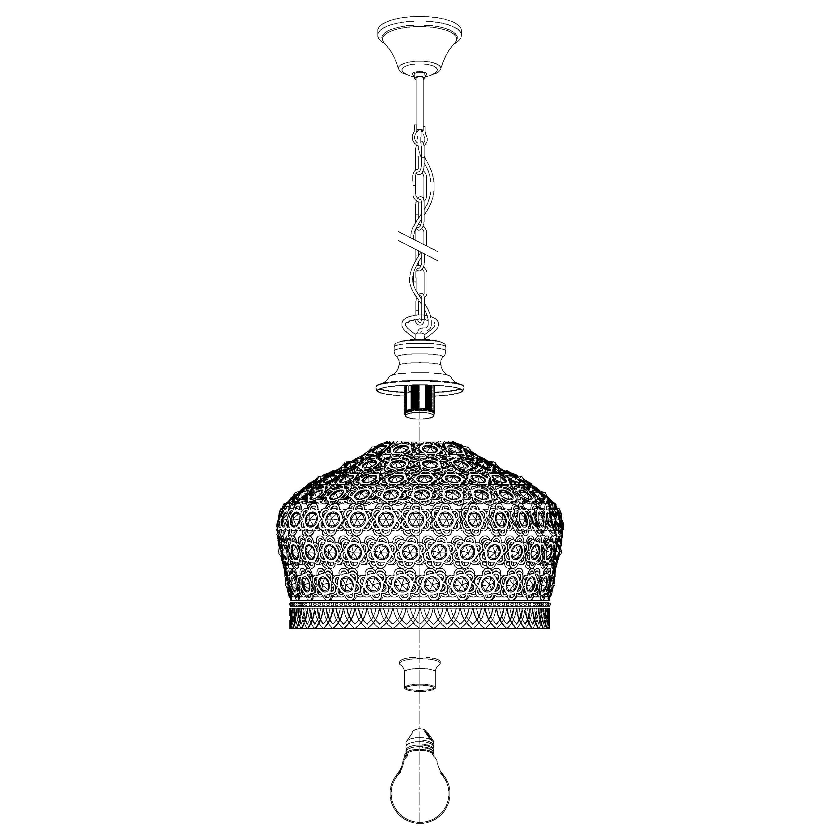 eglo jadida antique copper ceiling pendant colourful glass stones hallway lighting