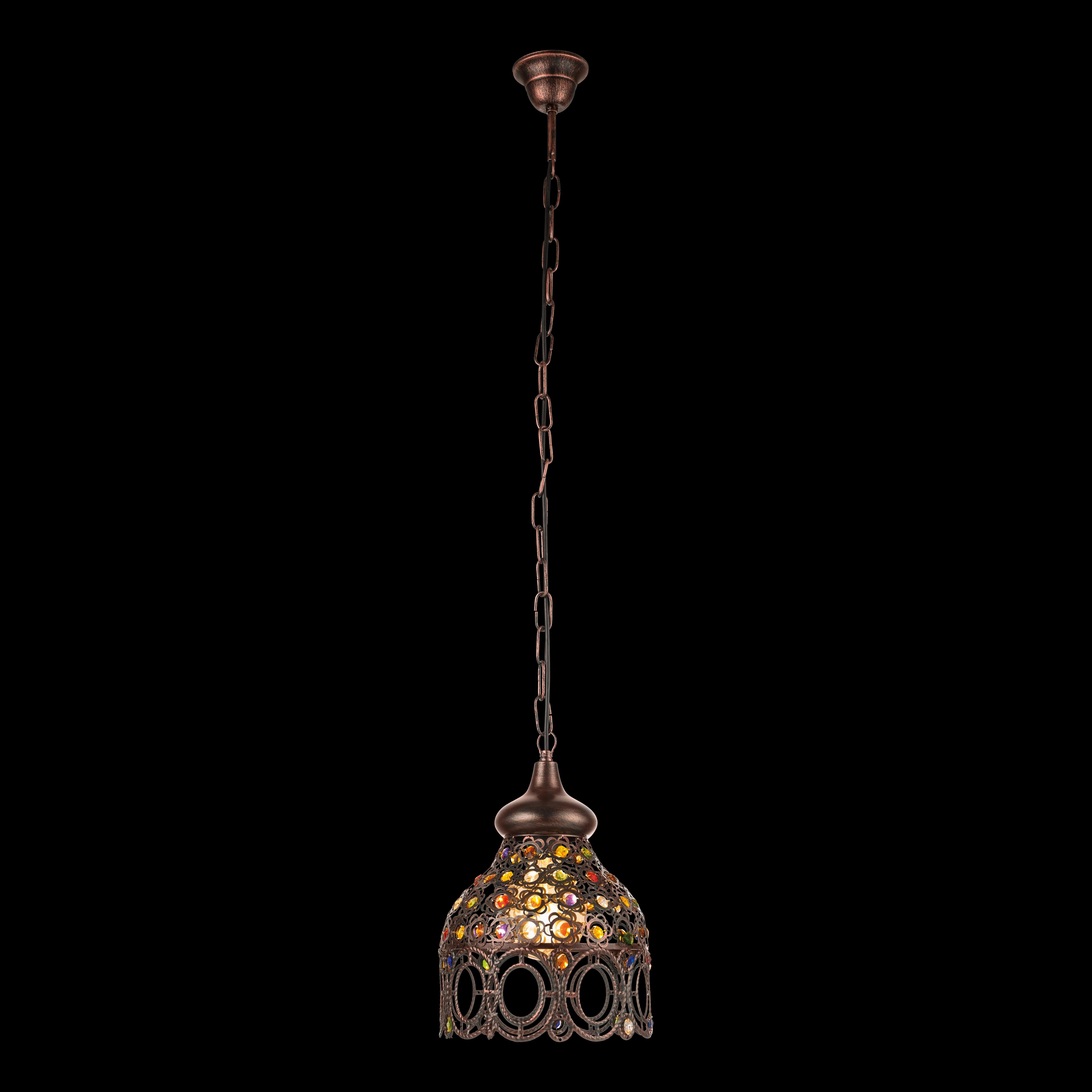eglo jadida glass stones copper ceiling pendant kitchen lighting