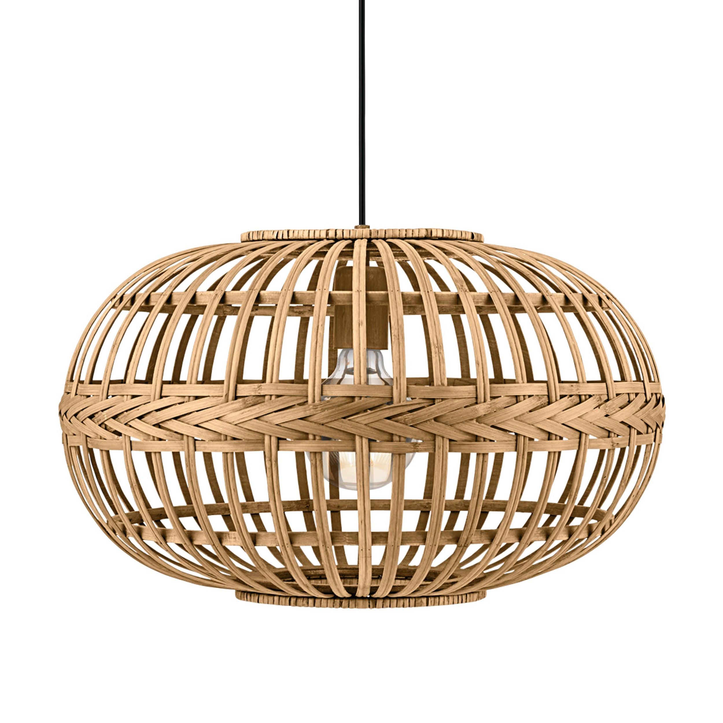 eglo amsfield round bamboo wicker ceiling pendant kitchen lighting