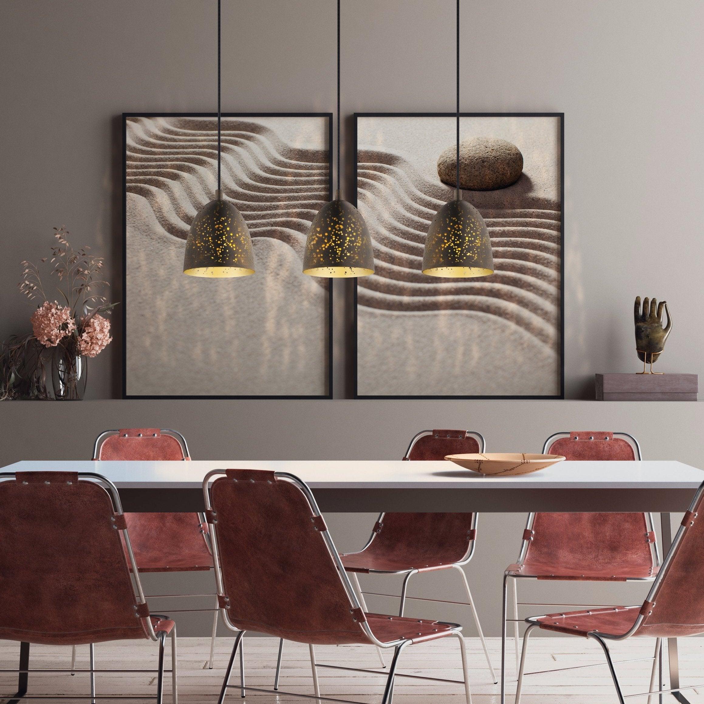 eglo safi 3 light brown metal gold ceiling pendant
