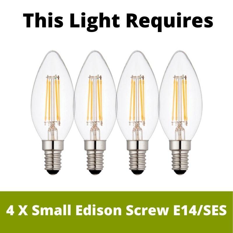 Quoizel Lakeside 4 Light Gold Ceiling Pendant-OPEN-BOX-50-290626