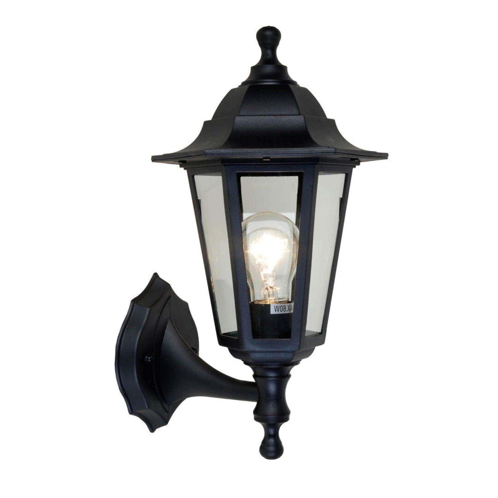 Lutec Coastal Outdoor Black Wall Lantern Light-WAREHOUSE-40-200326