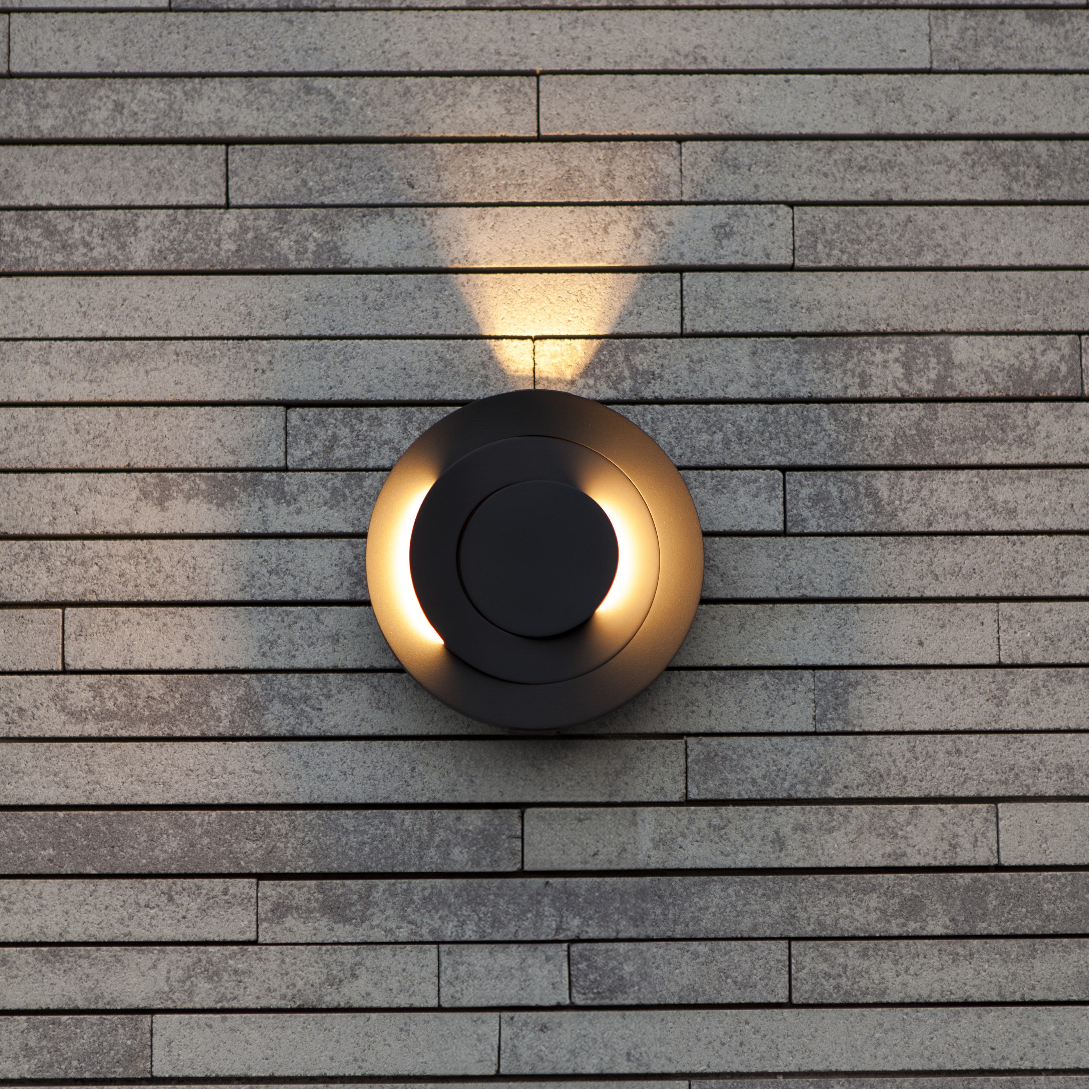 Lutec Moov Outdoor Wall Light - Dark Grey