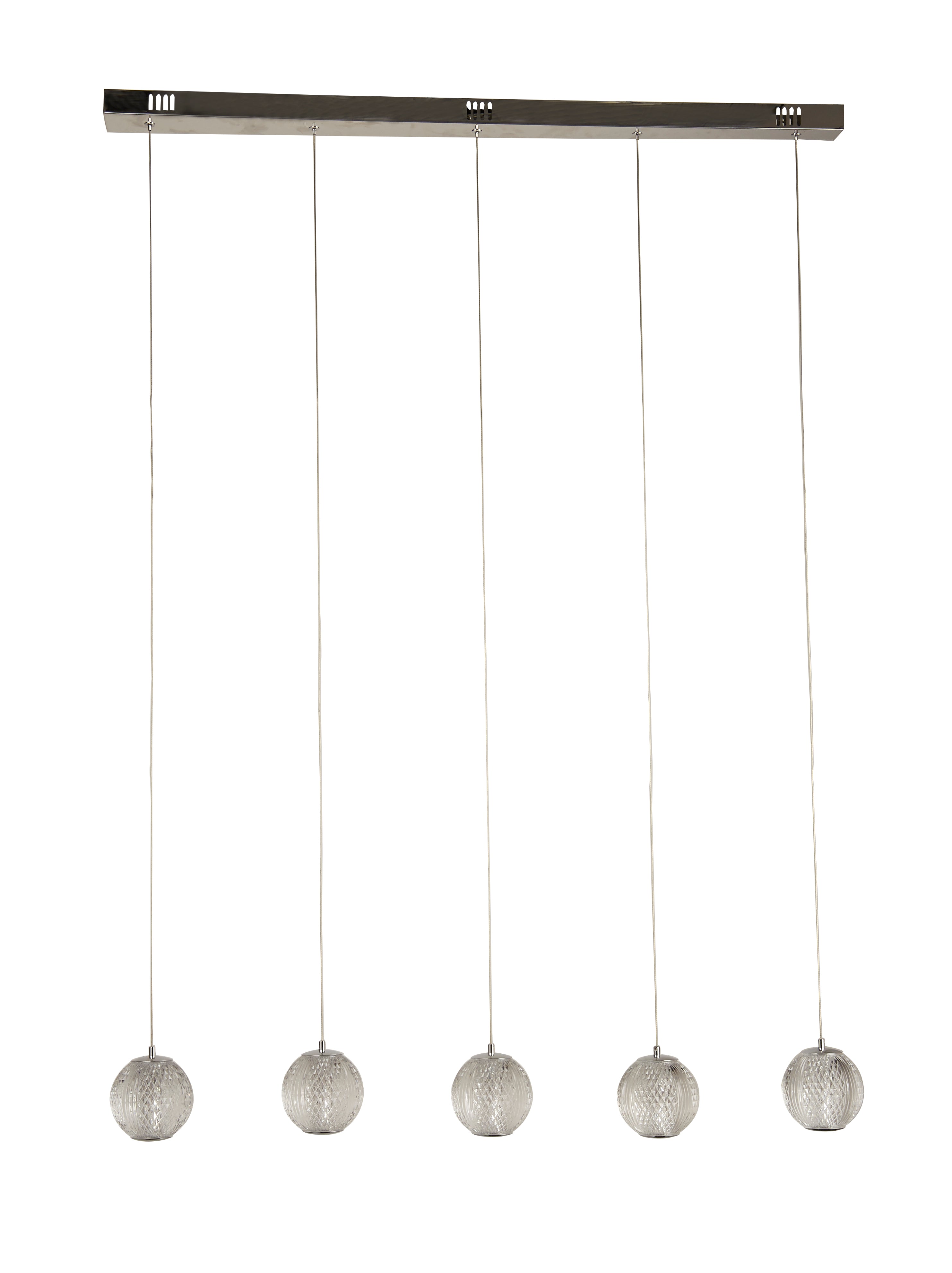 Searchlight Allure 5 Light Chrome Bar Pendant