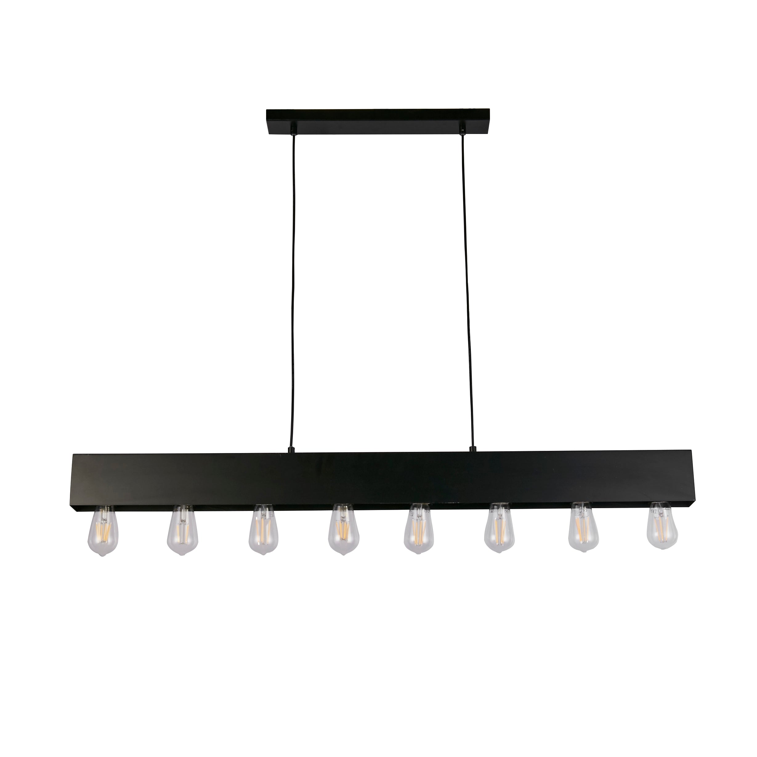 Searchlight Piano 8 Light Black Diner Bar Pendant