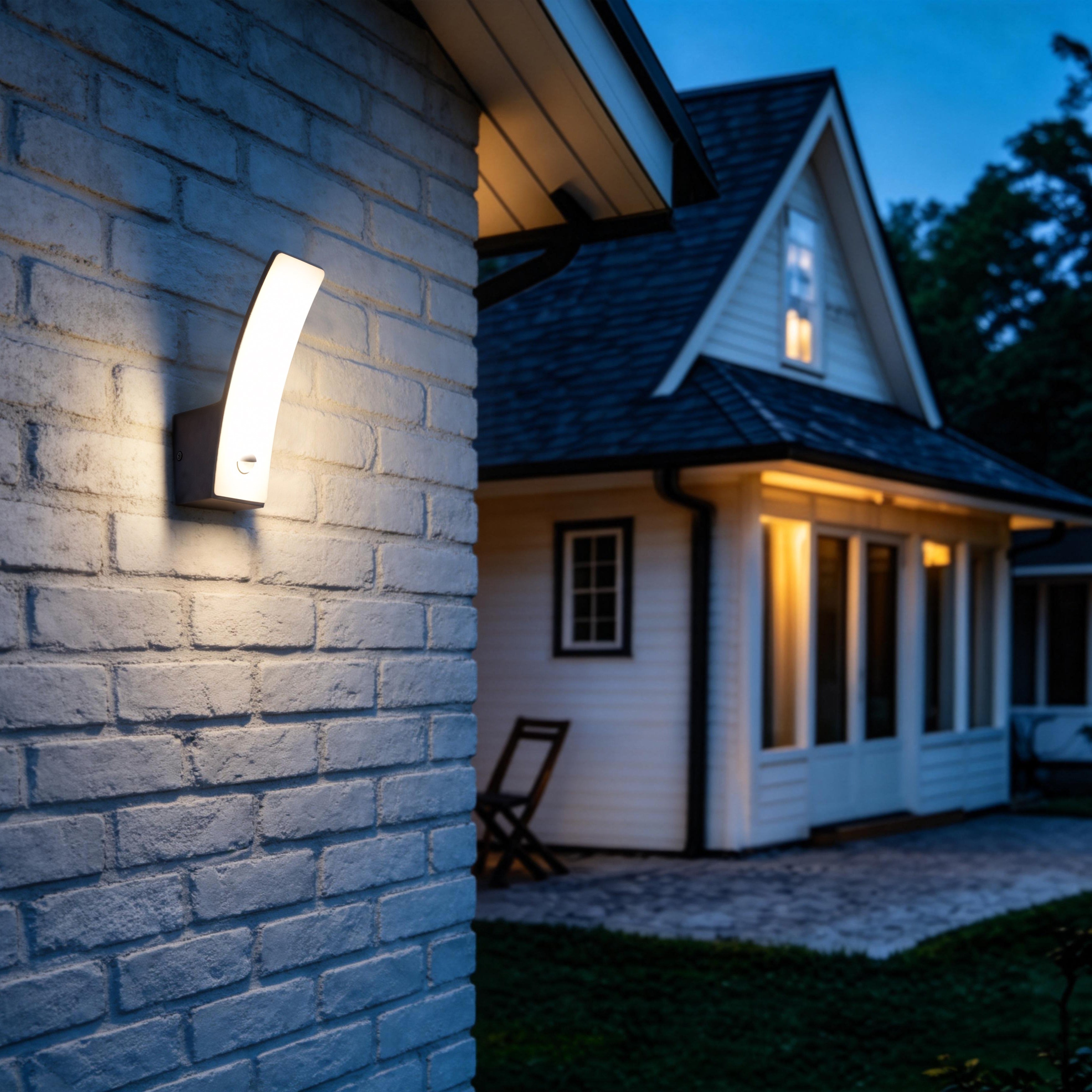 Lutec Kilo PIR Integrated LED Outside Wall Light - Dark Grey