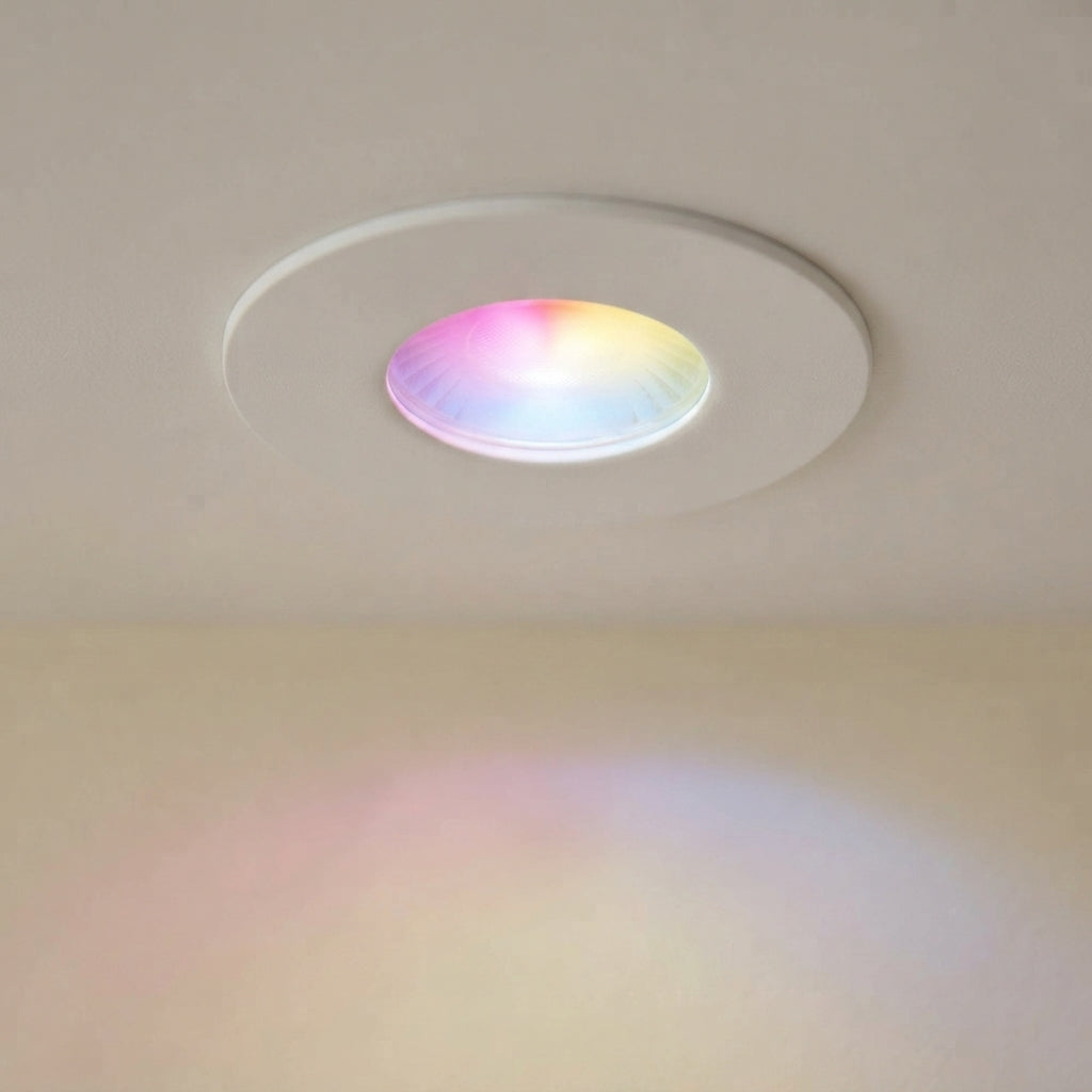 Smart ShieldPRO RGBW Recessed Ceiling Light IP65 by Saxby Lighting — suits kitchens, living rooms & bedrooms
