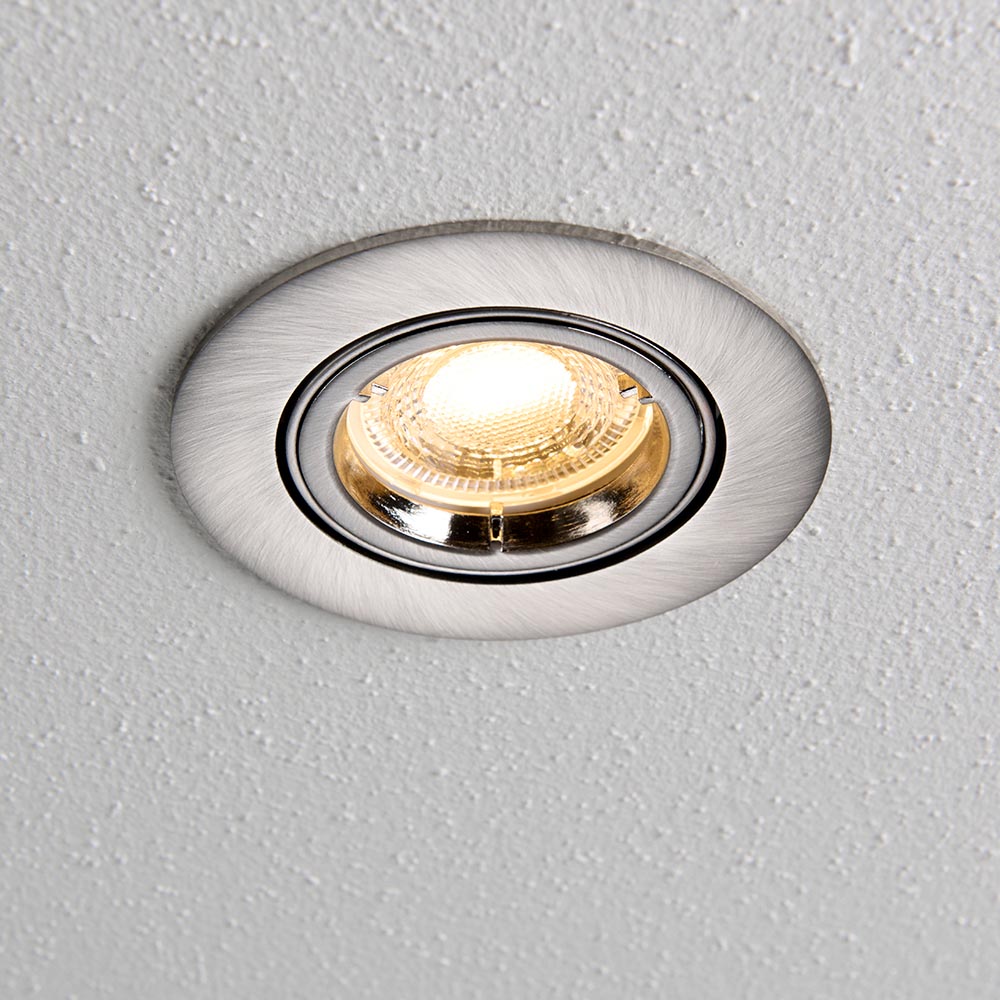 Cast Nickel Tilt Recessed Downlight — alternate view