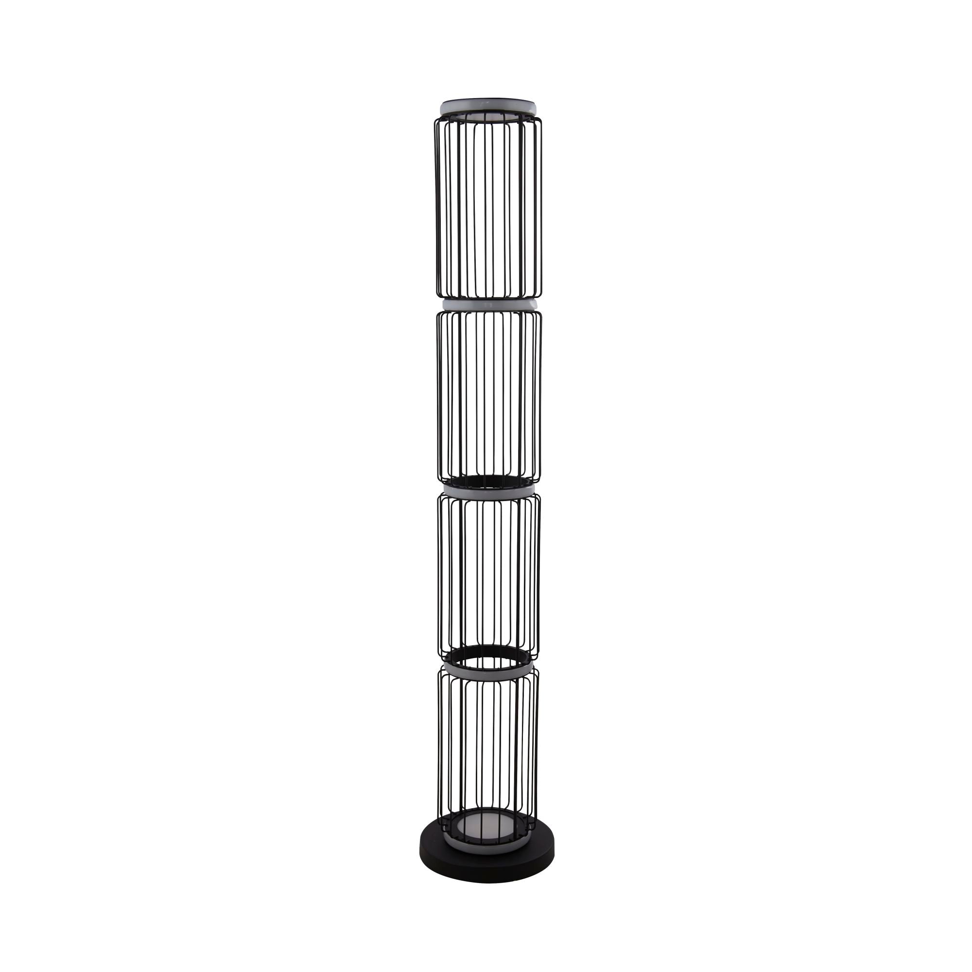 Searchlight Circolo Black Cage Floor Lamp