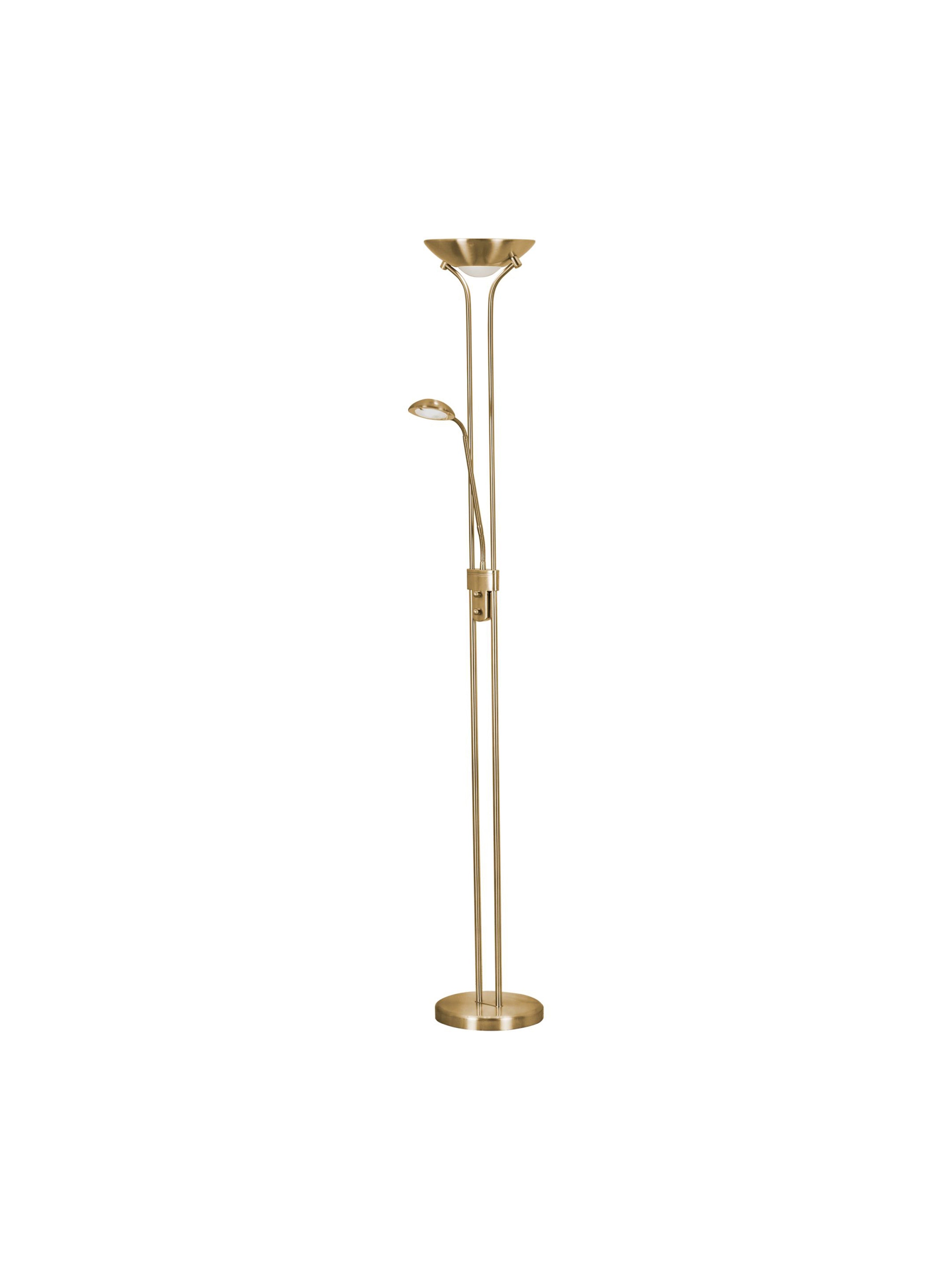 Searchlight Mother & Child LED Dimmable Brass Floor Lamp