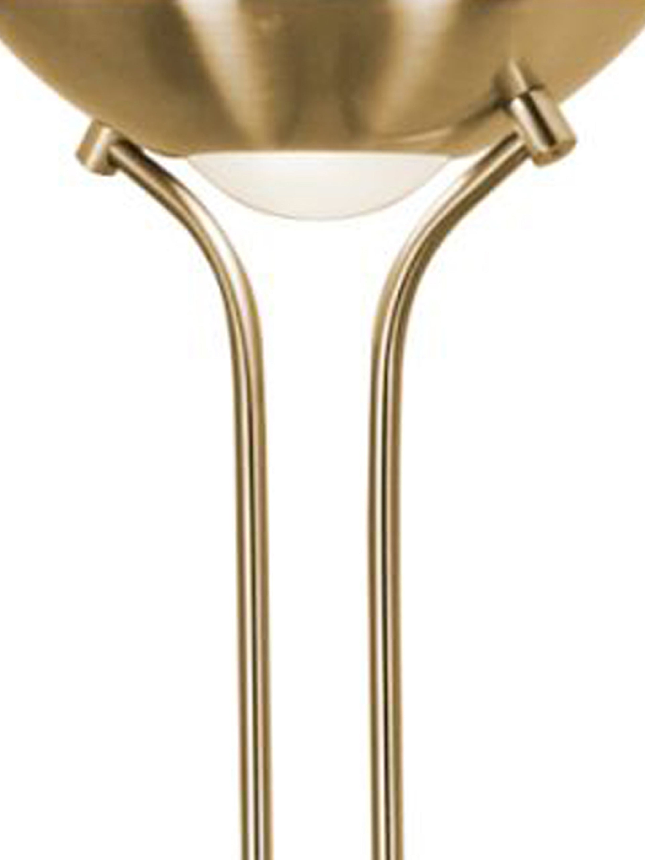 Searchlight Mother & Child LED Dimmable Brass Floor Lamp