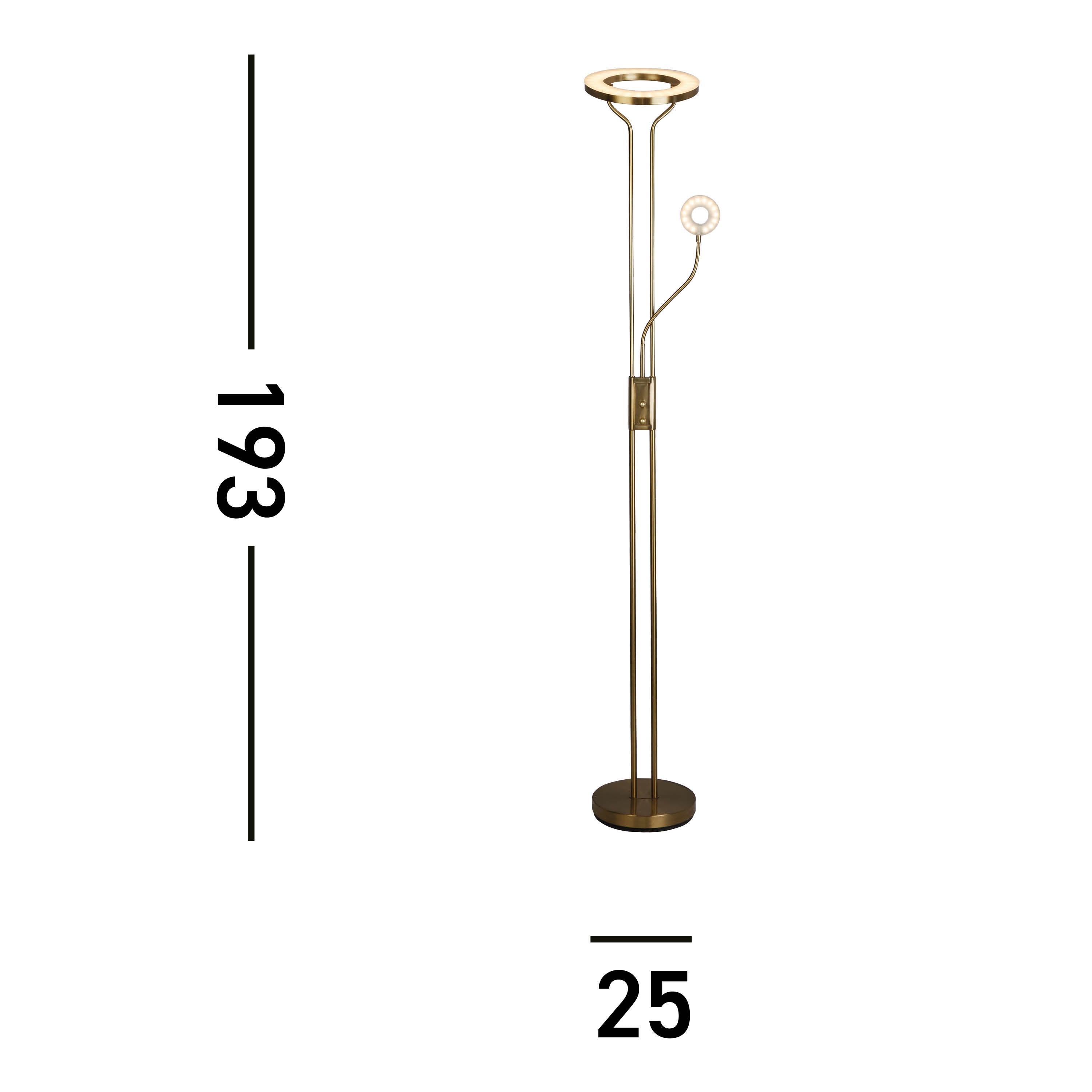 Searchlight Mother & Child LED Floor Lamp - Satin Brass