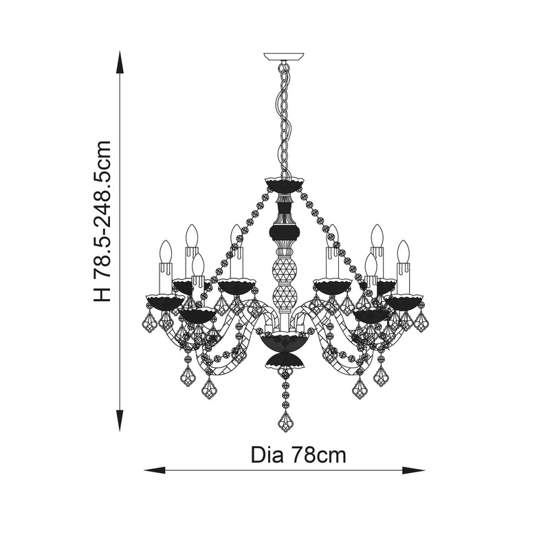 Endon Clarence Chrome & Clear Acrylic Chandelier-Endon Lighting-16-Tiffany Lighting Direct