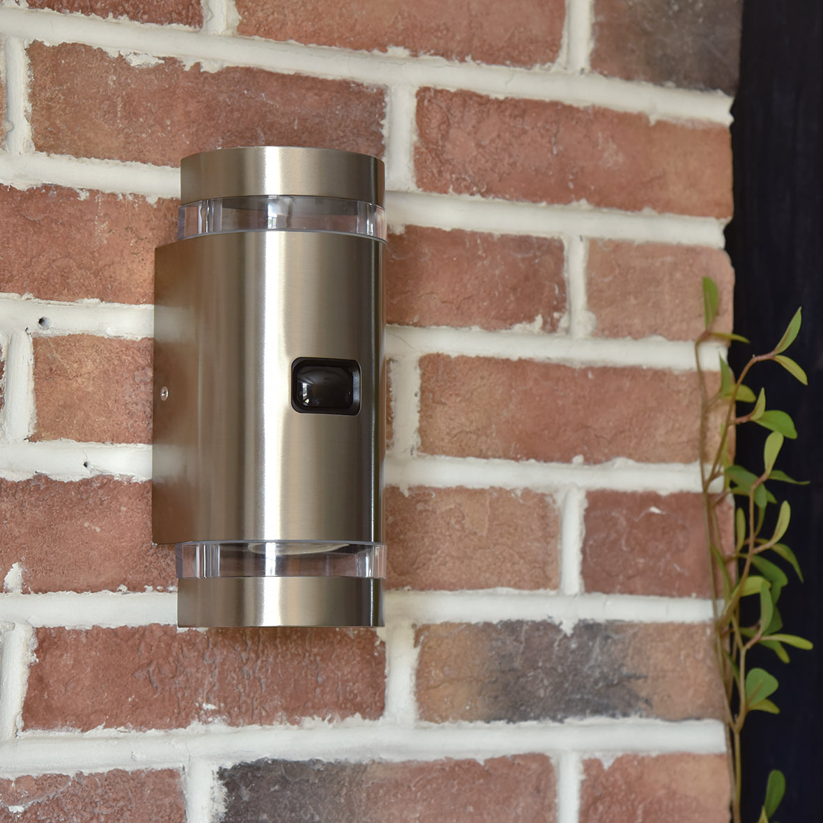 Lutec Focus PIR Outdoor Wall Light In Stainless Steel