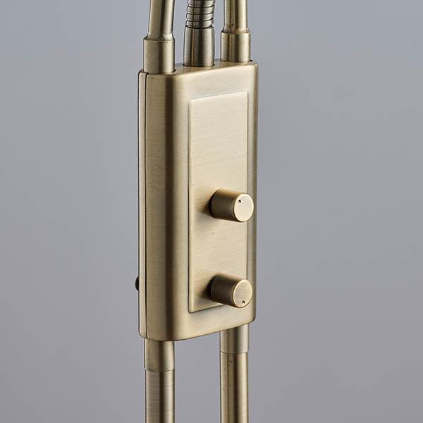 monaco antique nickel finish and opal glass floor lamp by Endon Lighting Hallway lights Close Up