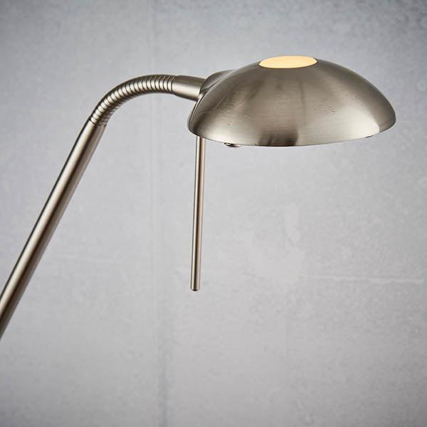 monaco satin chrome finish and opal glass floor lamp by Endon Lighting Hallway lights Close Up