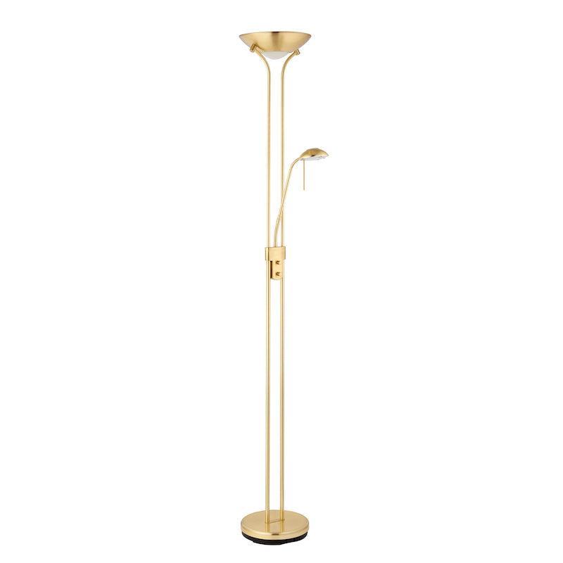 Rome Satin Brass Mother & Child Floor Reading Lamp-warehouse-clearance-020426