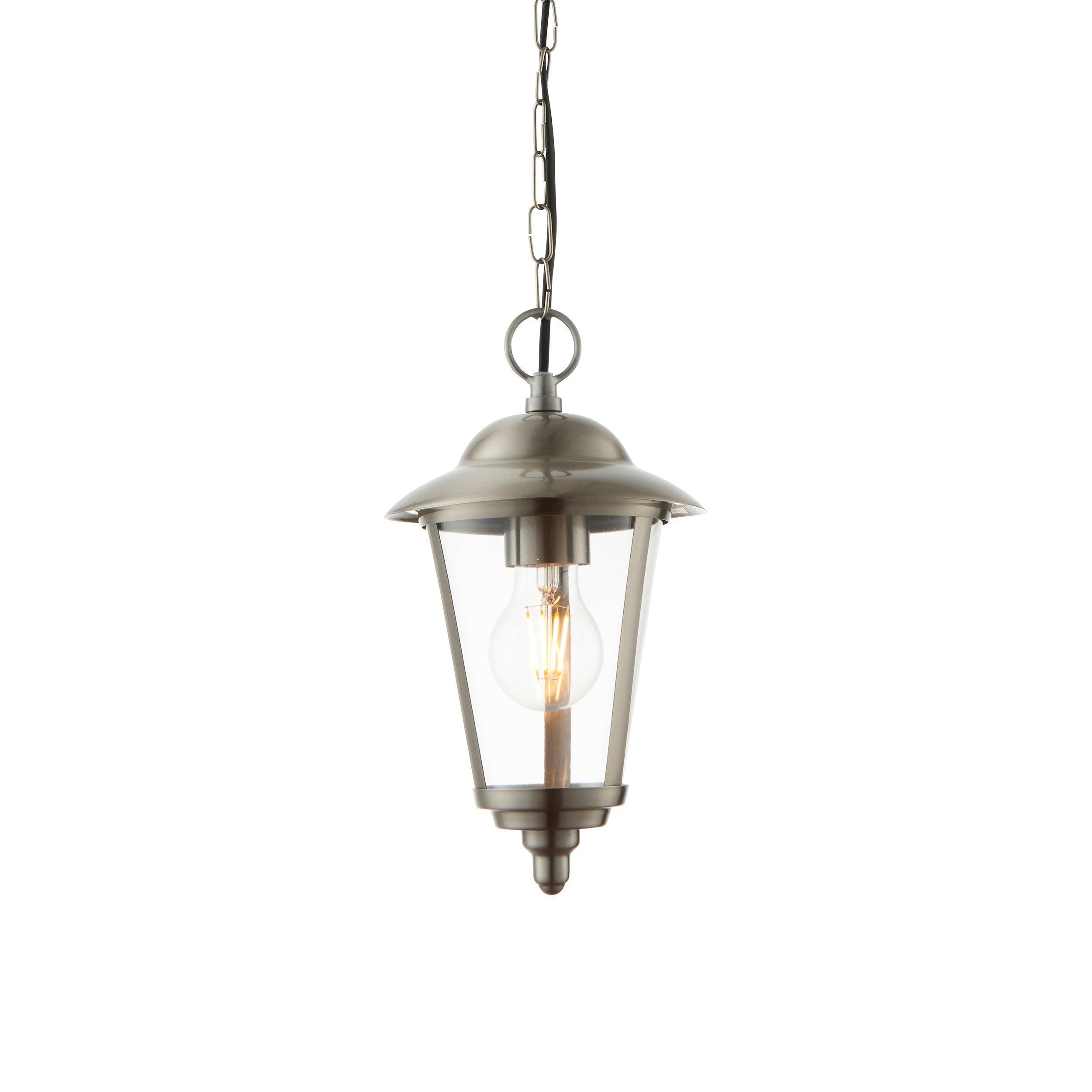 Endon Klien Polished Stainless Steel Outdoor Pendant Light-OPEN-BOX