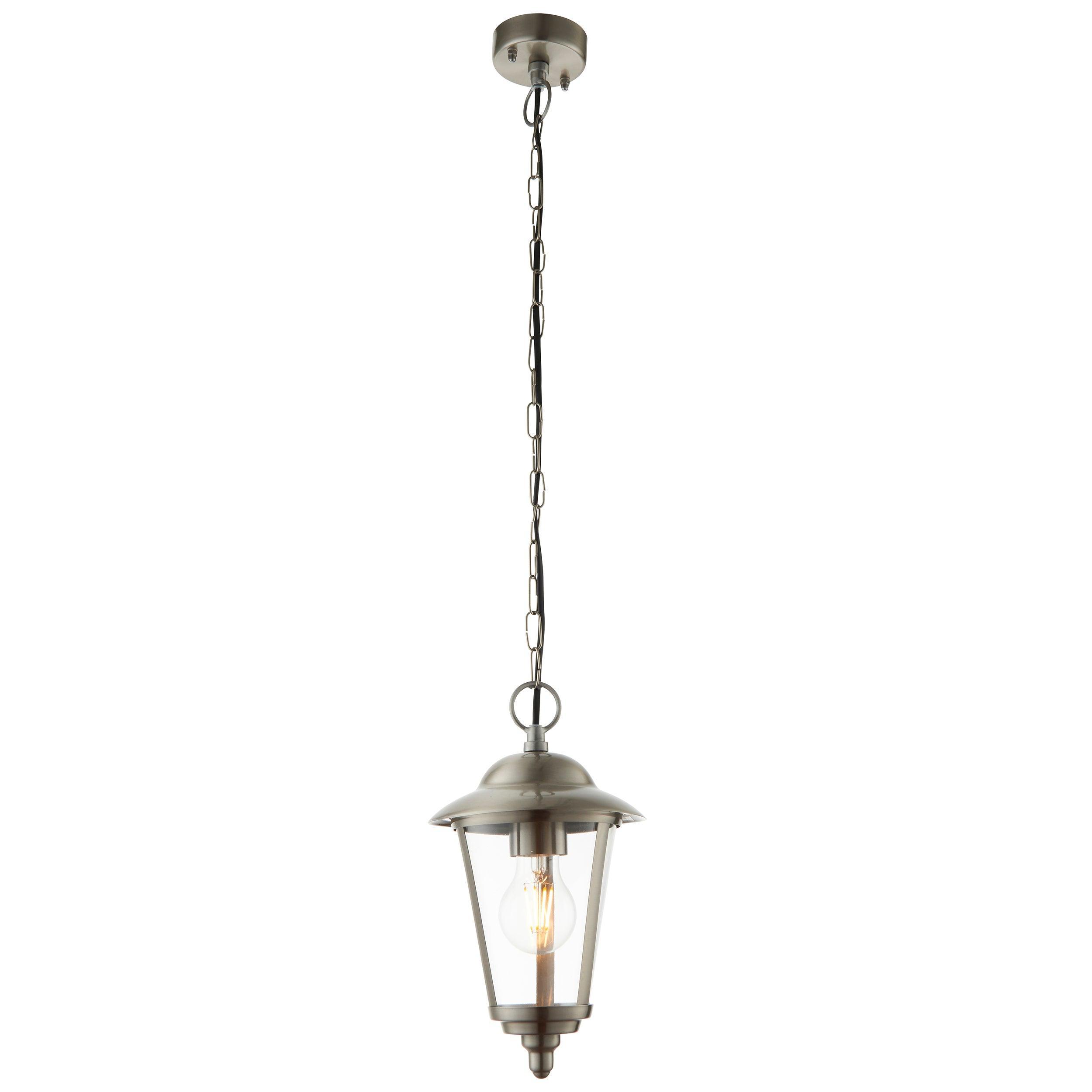 Endon Klien Polished Stainless Steel Outdoor Pendant Light-OPEN-BOX