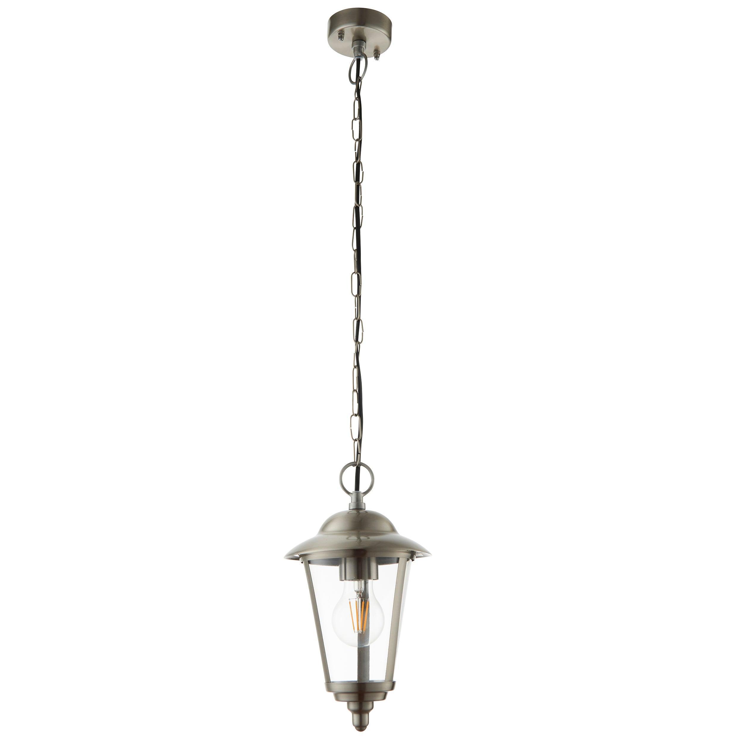 Endon Klien Polished Stainless Steel Outdoor Pendant Light-OPEN-BOX