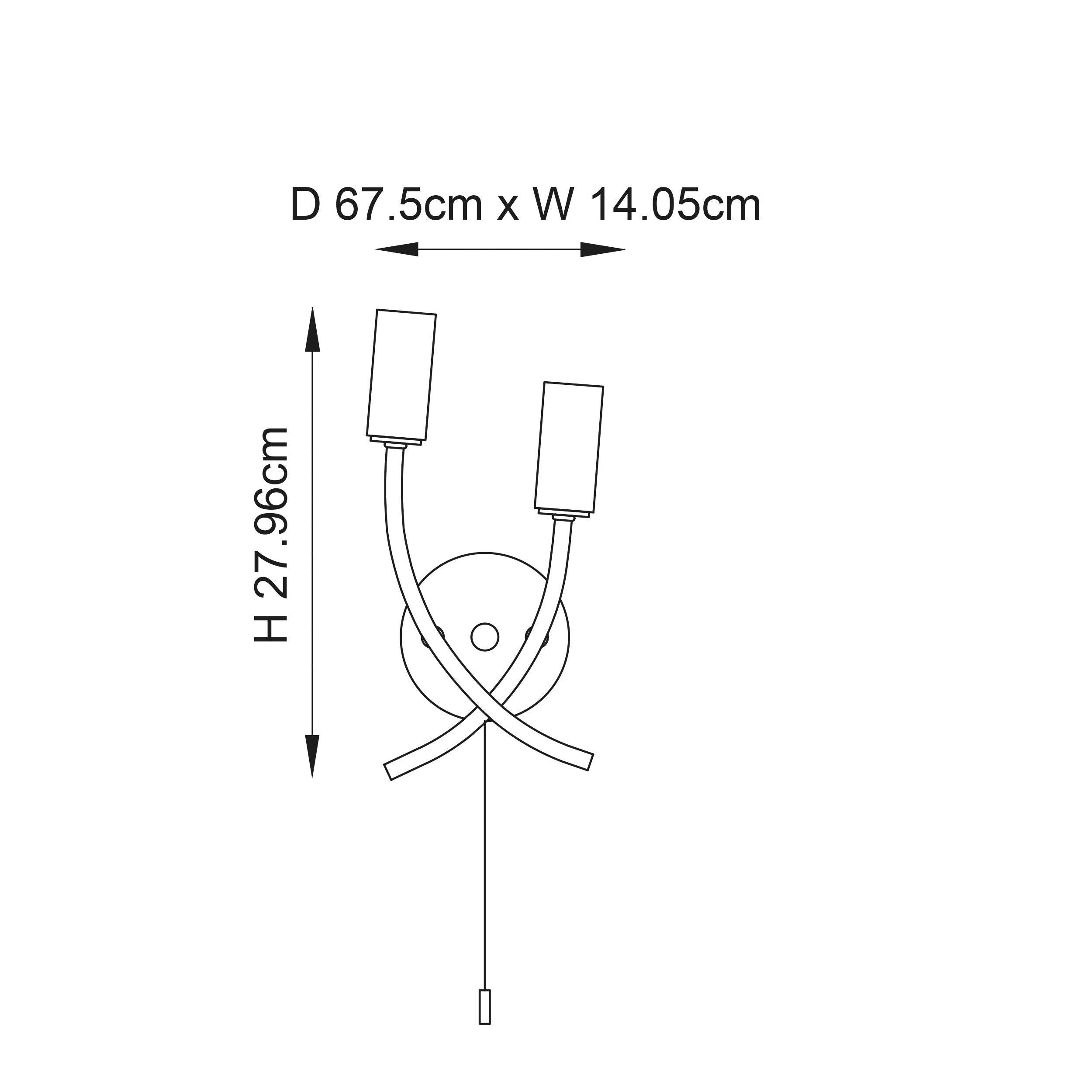 havana 2lt wall light by Endon Lighting Bedroom Hero Shot