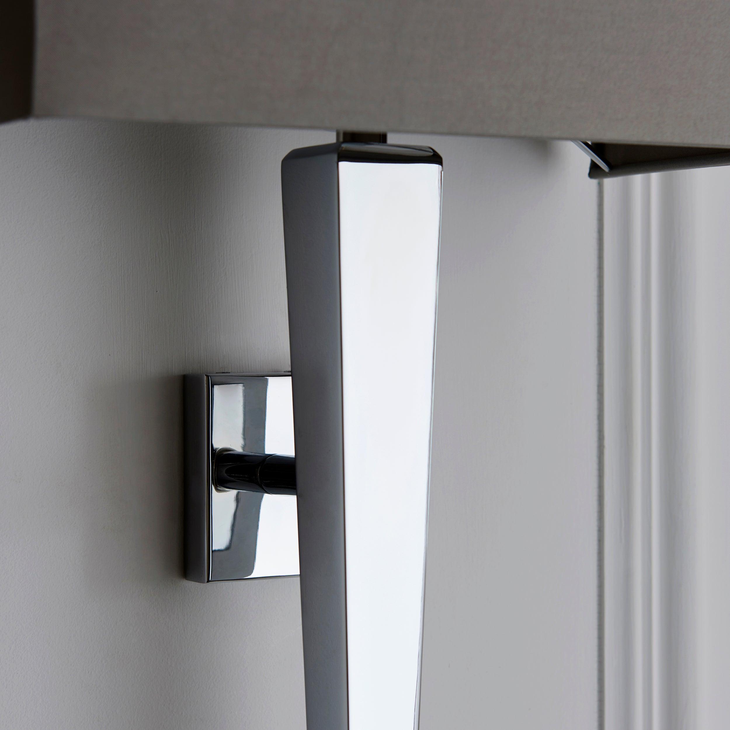 corvina walnut effect wood and mink faux silk wall light by Endon Lighting Kitchen Lights