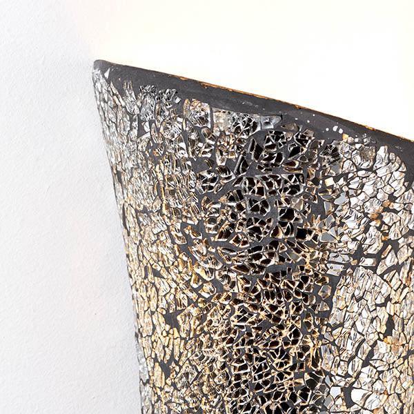 marconi 2lt mosiac mirror glass satin nickel wall light marconi 2wbch by Endon Lighting Living Room Family Shot