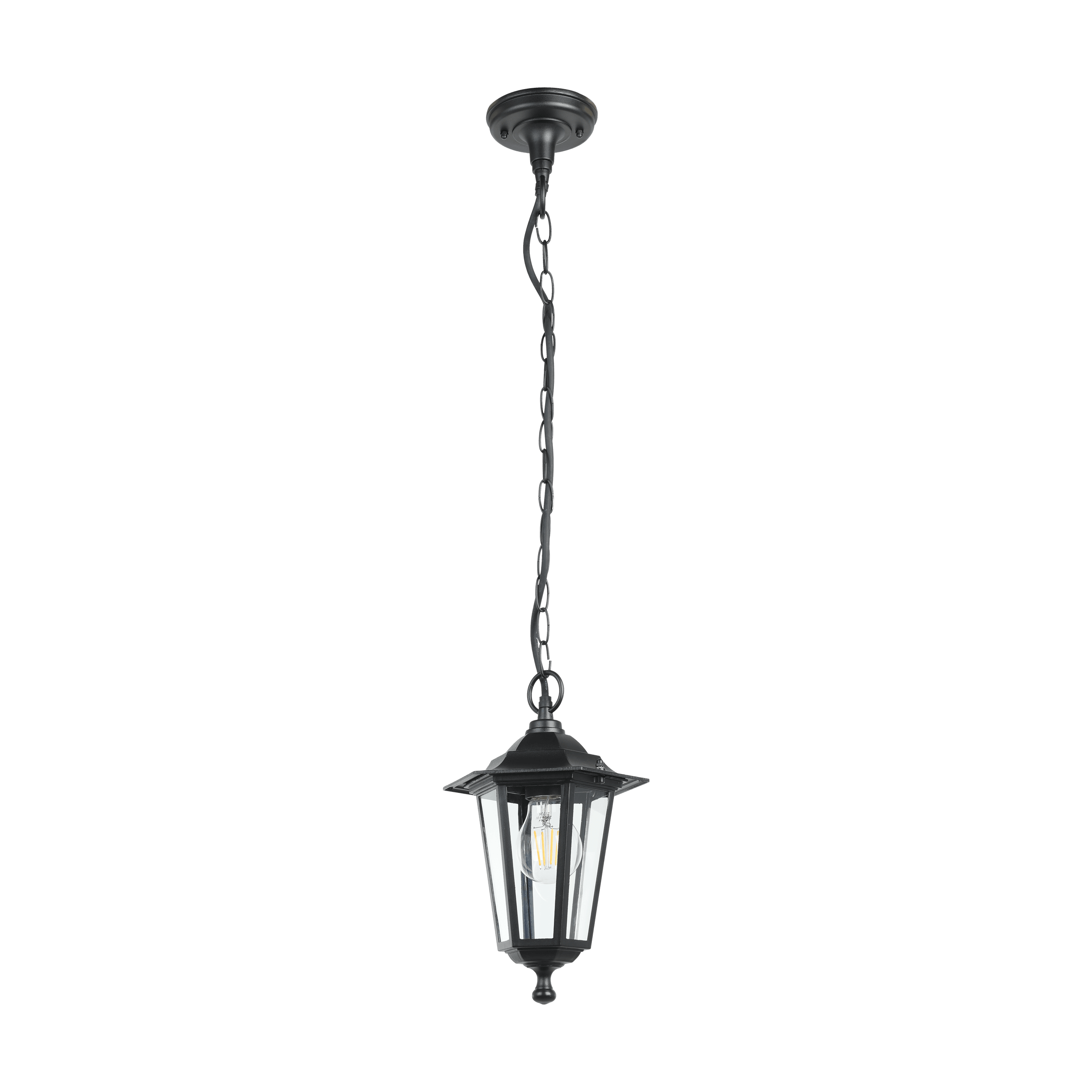 Eglo Laterna 4 IP44 Black Outdoor Ceiling Pendant-WAREHOUSE-40-200326