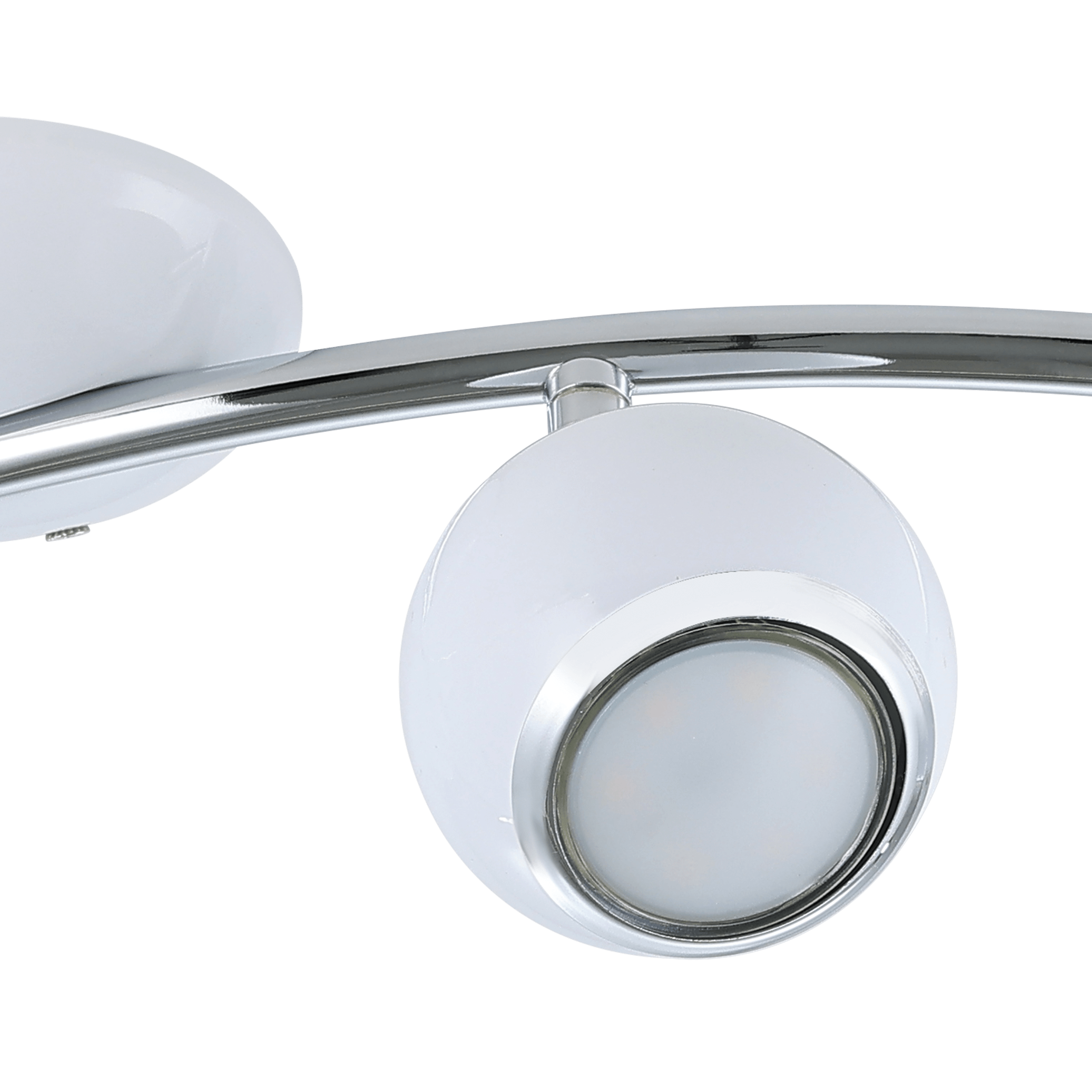 eglo bimeda 4 light white chrome bar spotlight Kitchen Lighting Close Up